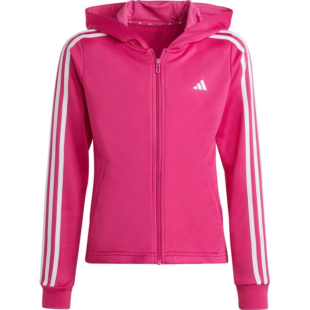 adidas Train Essentials Aeroready Regular-Fit 3-Stripes Hooded Training Track Jacket Felpa Bambine e Ragazze