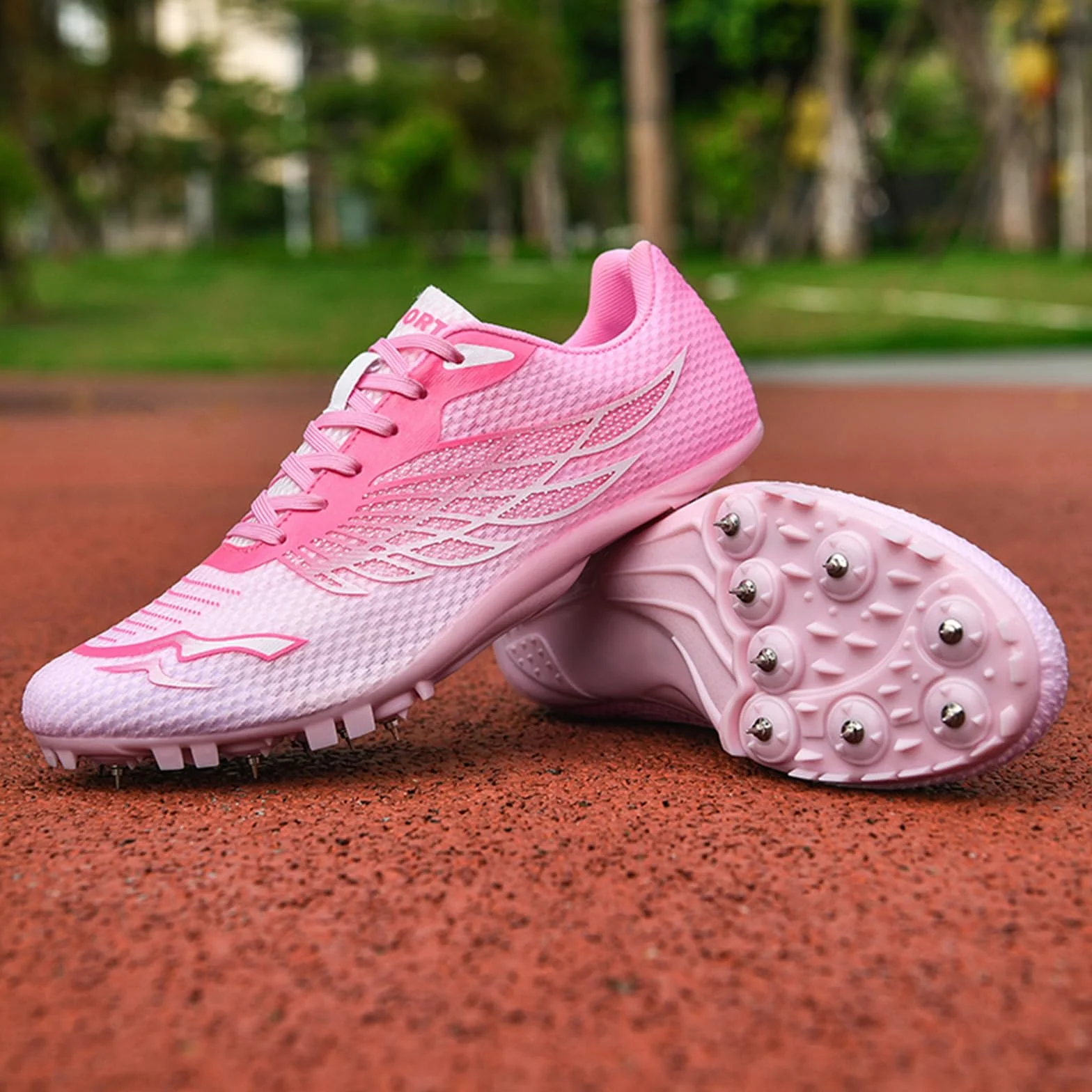 Scarpe Chiodate per Atletica Leggera Scarpe da Salto Sprint Uomo Donna Bambini Scarpe da Corsa Scarpe da Corsa Leggere