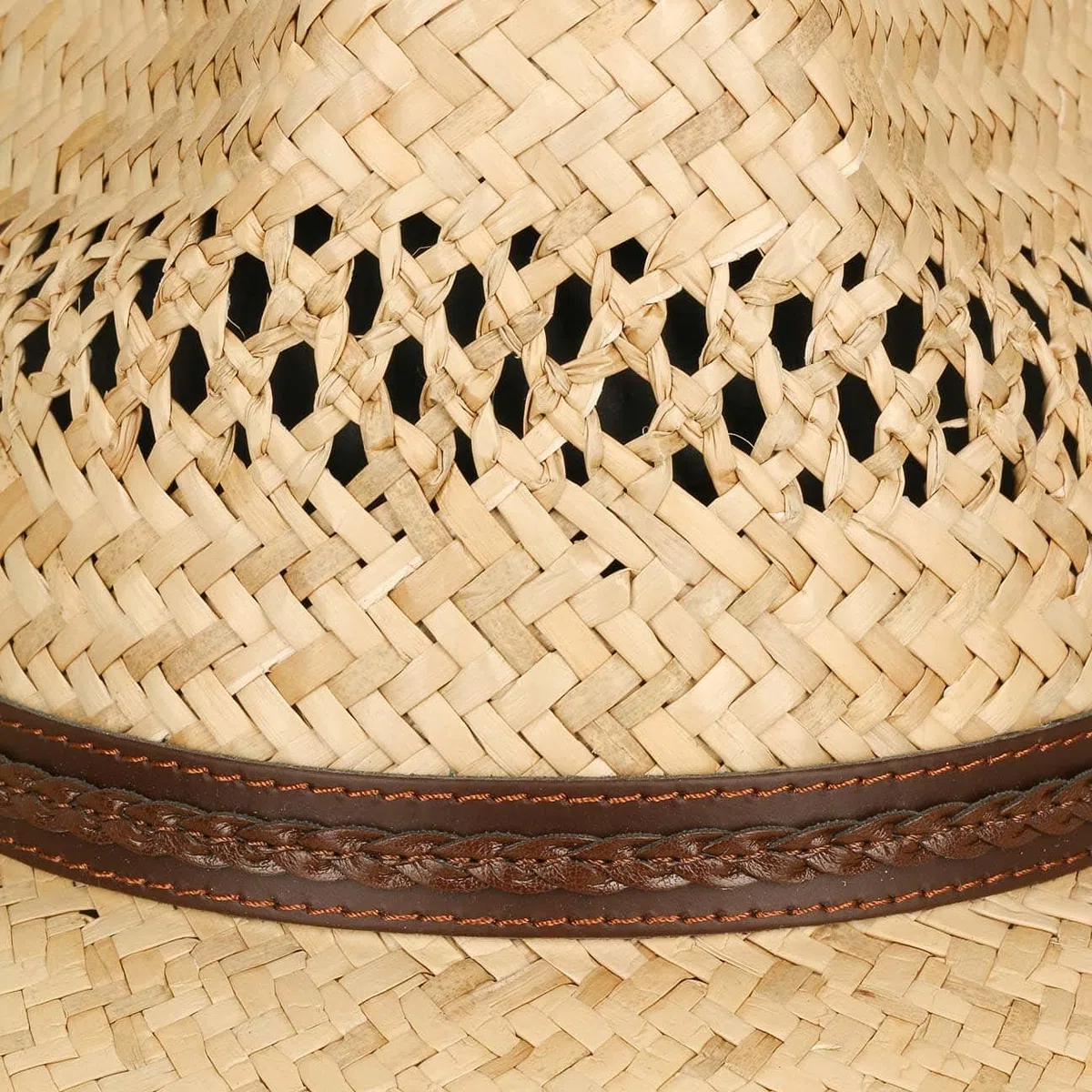 LIPODO Steven Traveller Cappello di Paglia Unisex 100% Paglia Made in Italy Estivo con Cordoncino in Pelle Colori Naturali