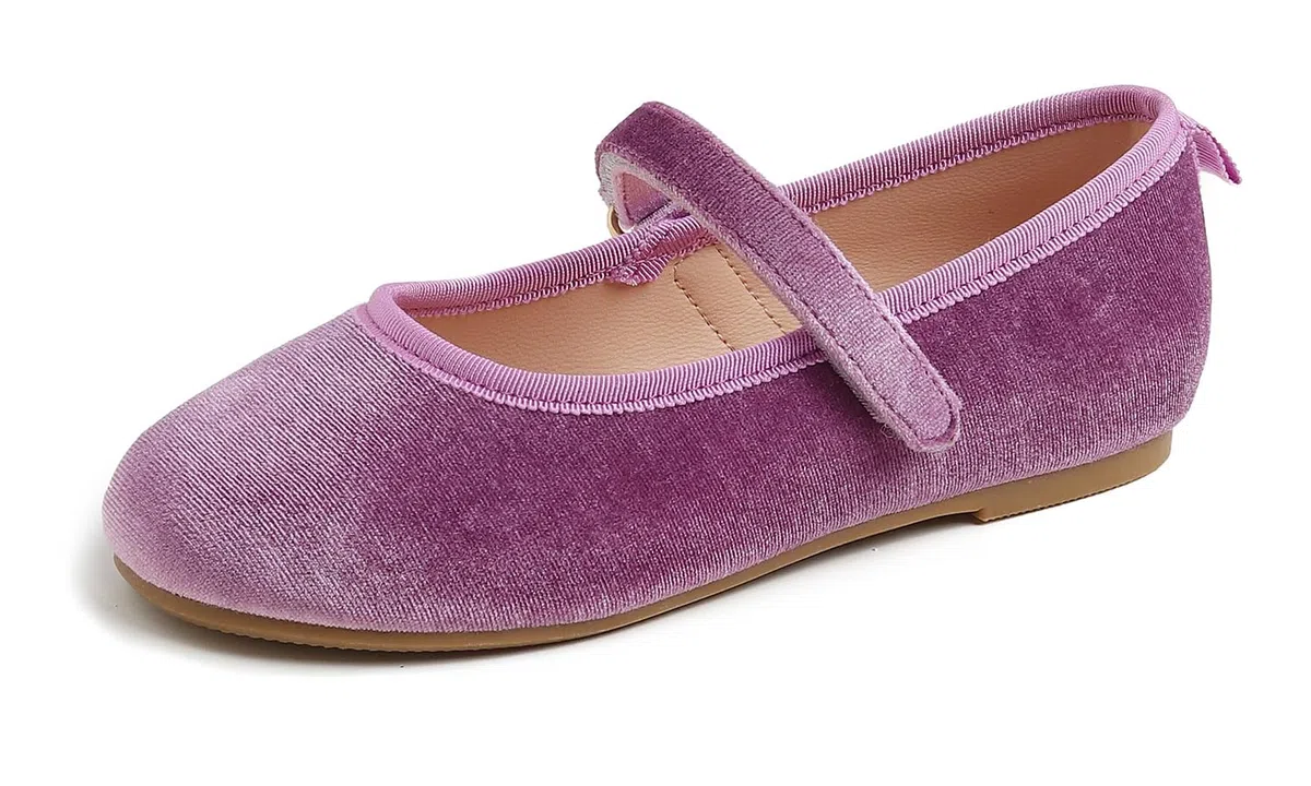 Feversole Girls Cute Dress,Ragazze Mary Jane Strap Scarpe Basse Ballerine da Principessa Scarpe da Scuola Piatte