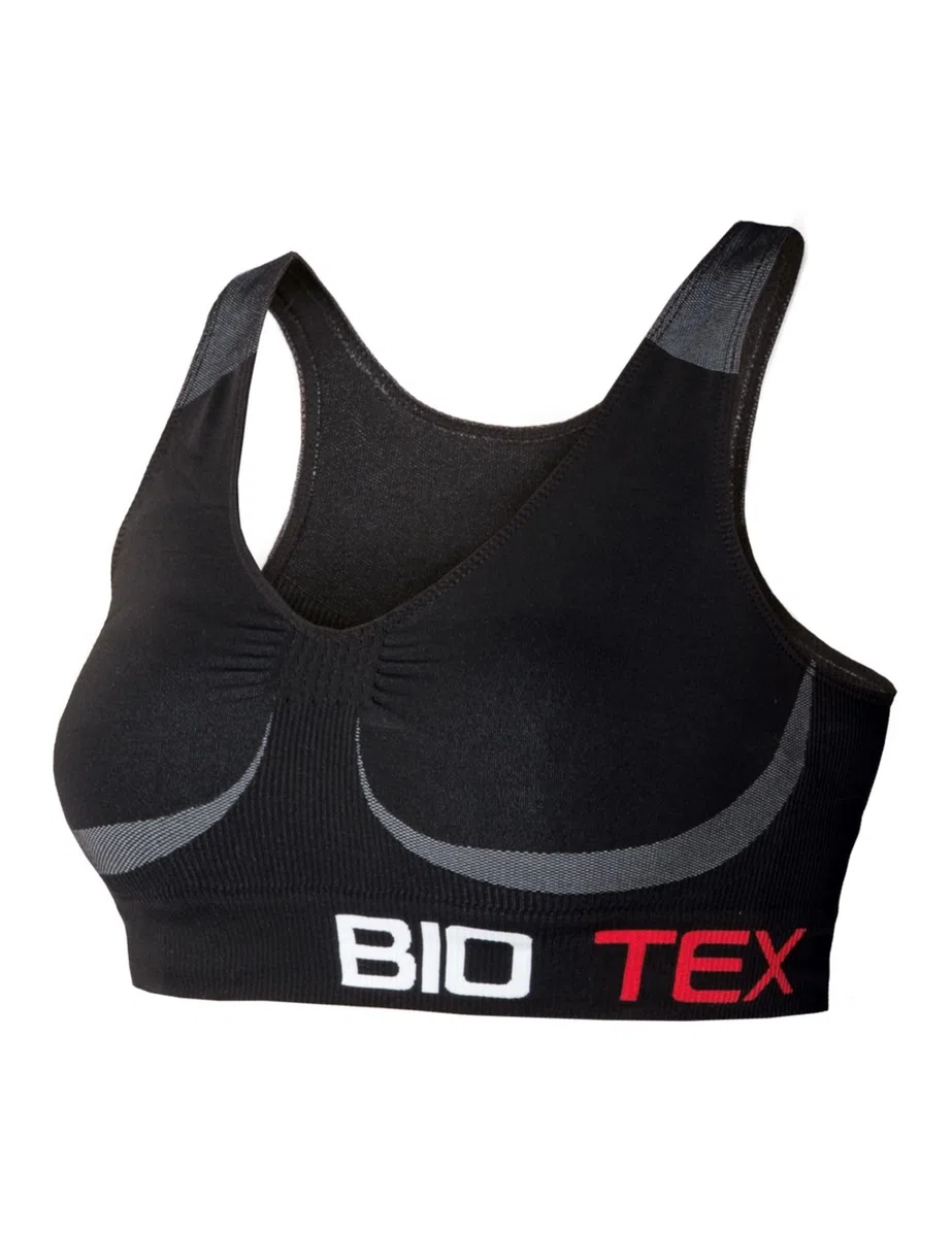 BIOTEX Reggiseno Sportivo da Donna per Fitness, Running e Ciclismo, Privo di Cuciture e Elasticizzato