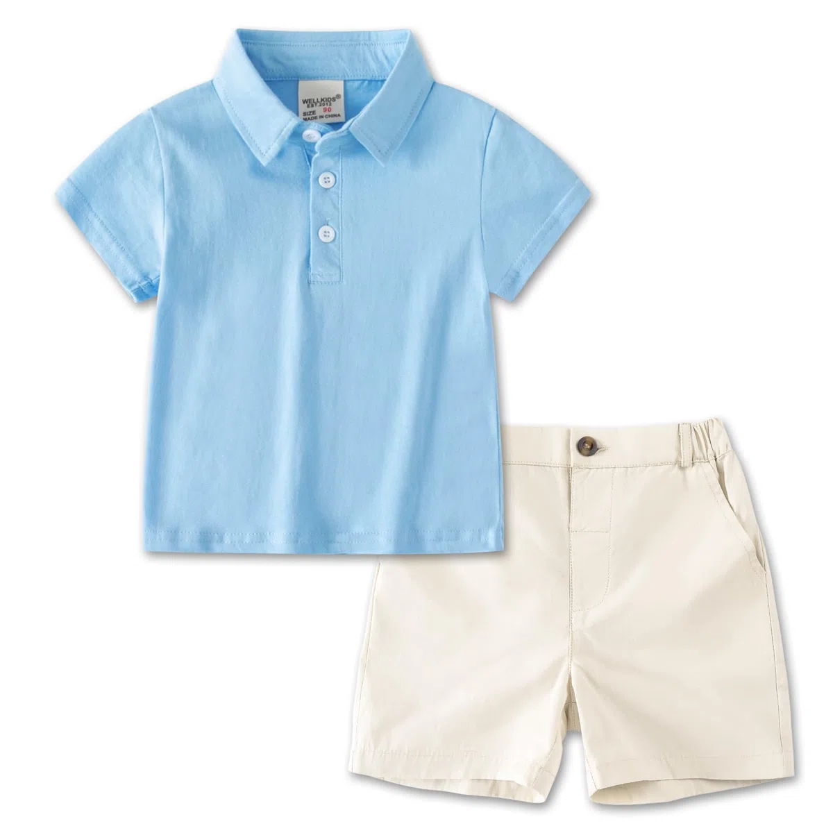 Volunboy Completi Estivi Bambino, Set di Polo Shirt a Maniche Corte e Pantaloncini per Neonato Ragazzi 1-6 anni
