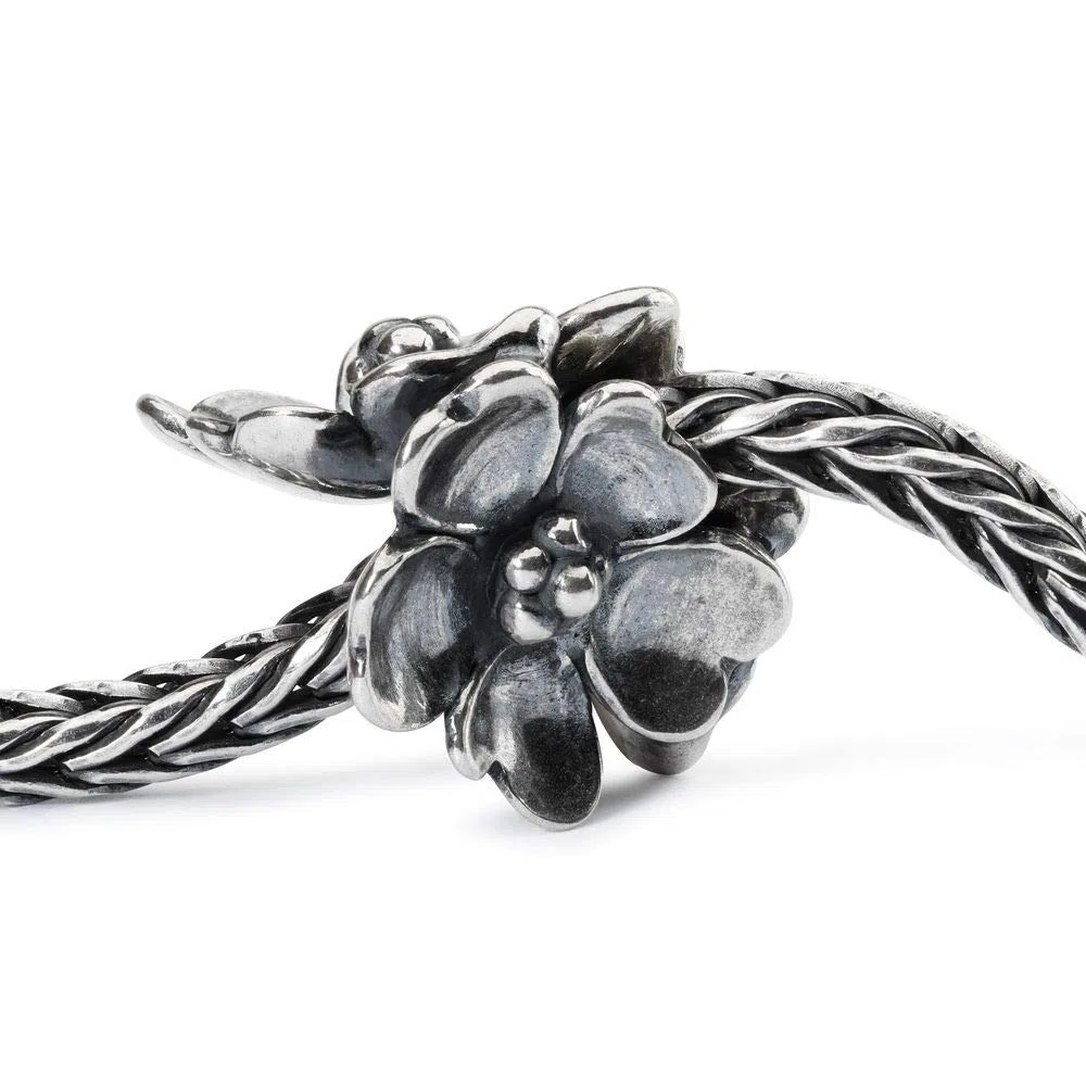Trollbeads Perlina in argento 925 a forma di fiore, Misura unica, Argento sterling, Zirconia cubica