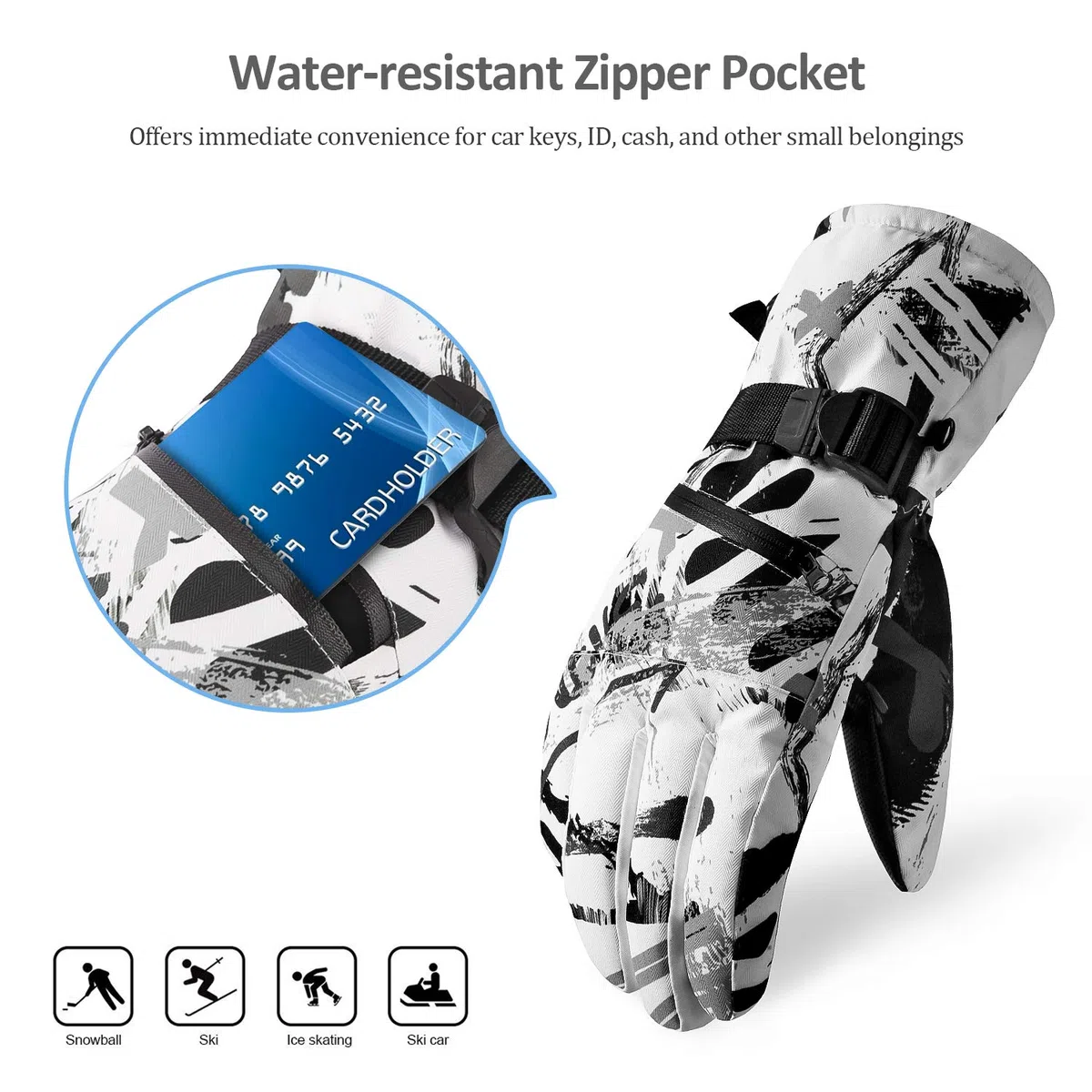 TRILINK Guanti da Sci Termici per Uomo e Donna【Compatibili con Touch Screen】 Guanti Invernali per Snowboard, Ciclismo, Alpinismo, Ciclismo, Trekking e Sport Invernali all’Aperto