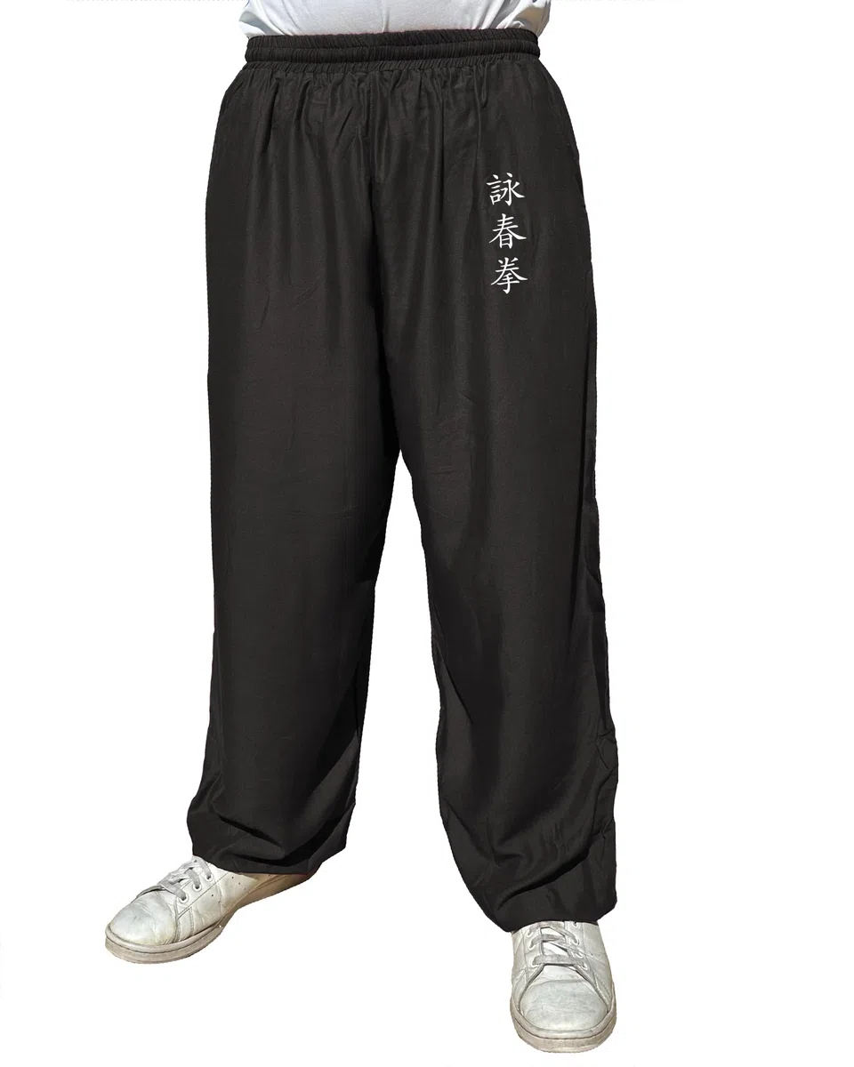 Pantaloni Kung Fu Stile Tai Chi e Wing Chun Pantaloni con Tasche Larghe in Viscosa, V3, M