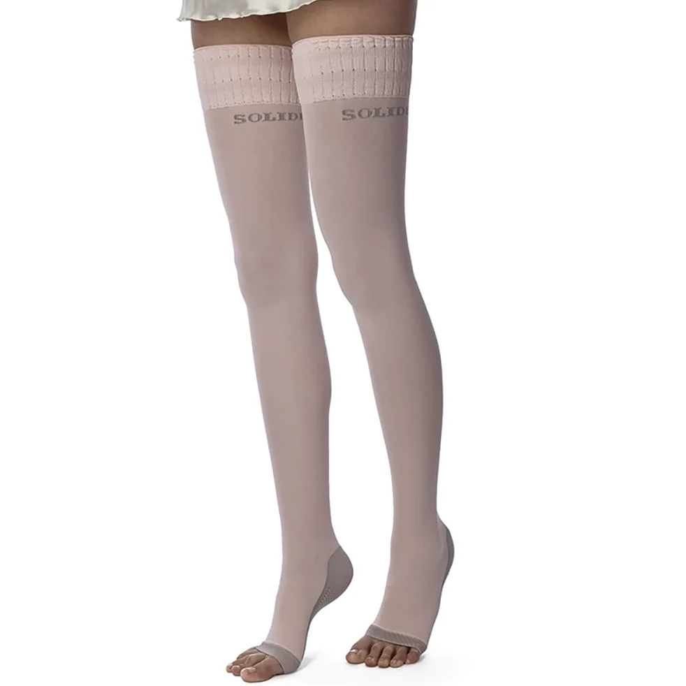 SOLIDEA Calze Autoreggenti Donna Night Wellness 70 Denari Calze Compressione Graduata, Calze Notturne
