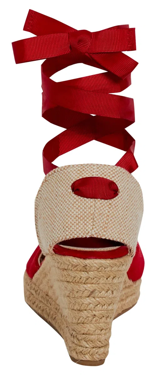 Womens Espadrille Wedge Sandals Strappy Hessian Wedges Ankle Wrap Tie Leg Straps