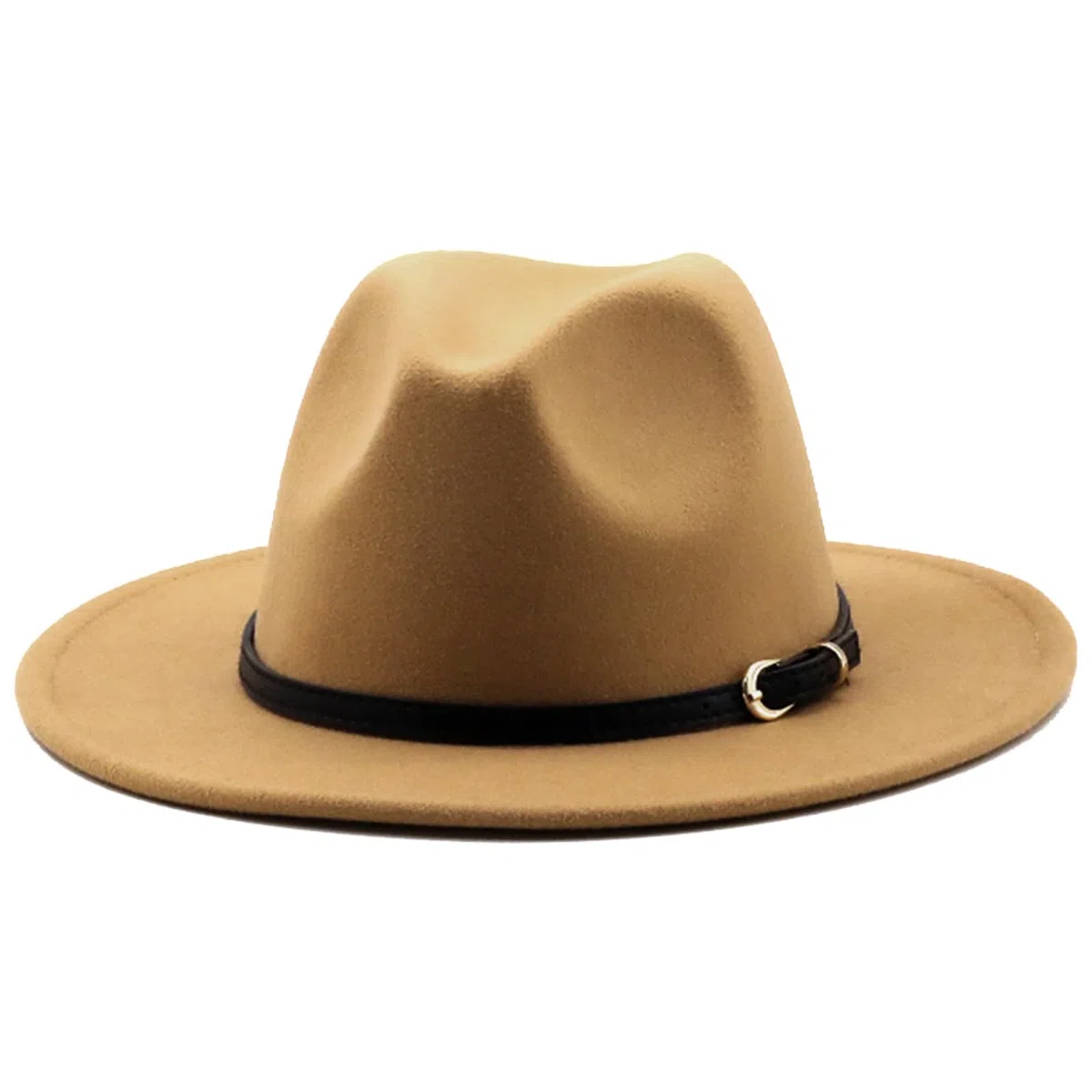 HEYANN Cappello classico Fedora a tesa larga con fibbia per cintura in feltro unisex cappello da trilby da uomo panama cappello jazz cappello per donna uomo