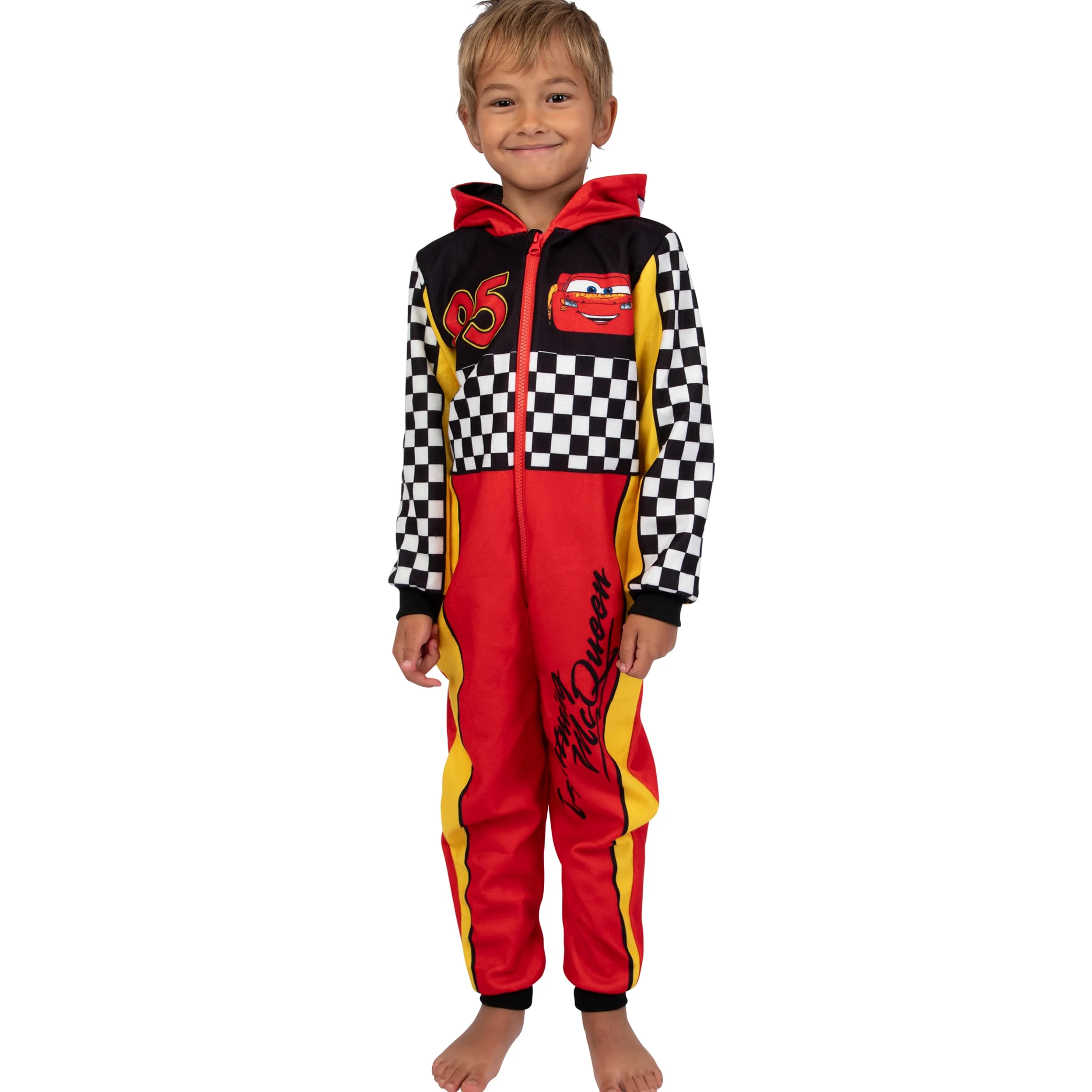 Disney Pigiama Cars | Saetta McQueen Bambini Pjs | Pigiama Intero Bambino | Pjs Pile Bambino | 18 Mesi E 8 Anni