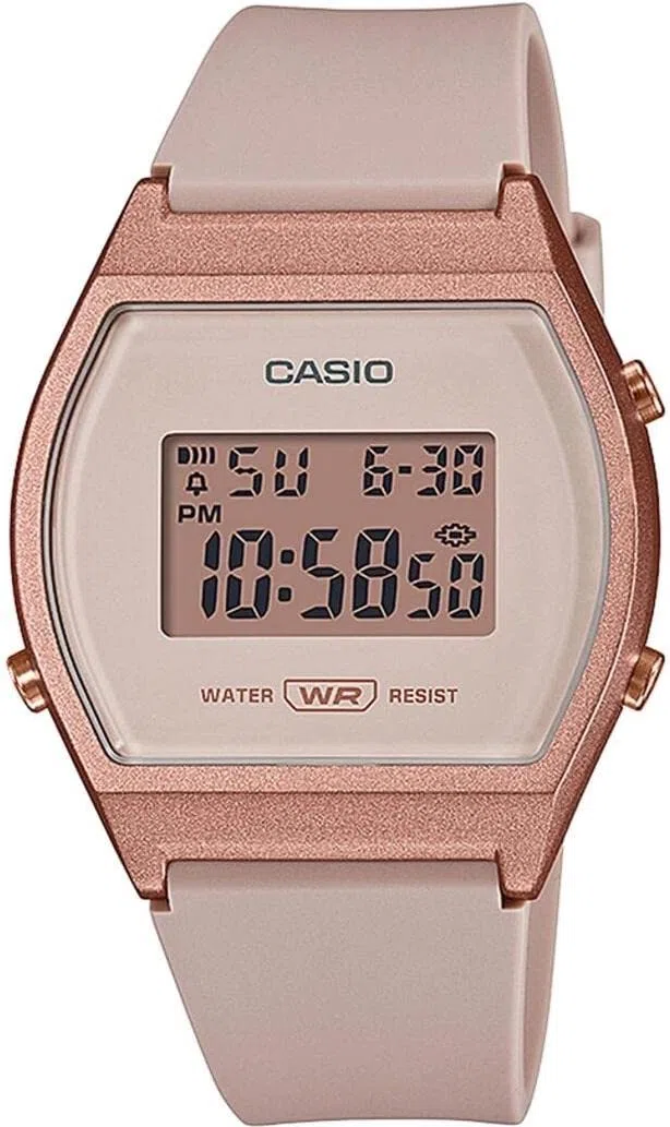 Casio - Collection Armbanduhr LW-204-4AEF - Damen Uhr - Spritzfest - Digital - Mit Kunststoffband - Rose