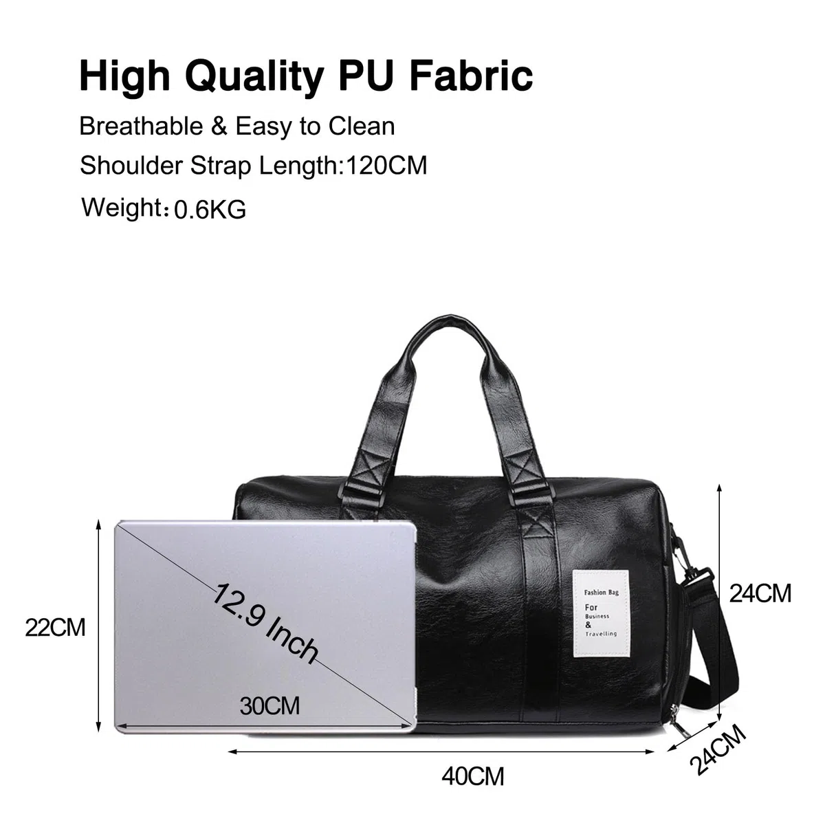 FANDARE Retrò Borsoni Donna Uomo Borsone da Viaggio PU Pelle Bagaglio a Mano Borsone Palestra Borsone da Cabinada con Scomparto per le Scarpe Borsa Sportiva Palestra Weekend Impermeabile Tote Bag