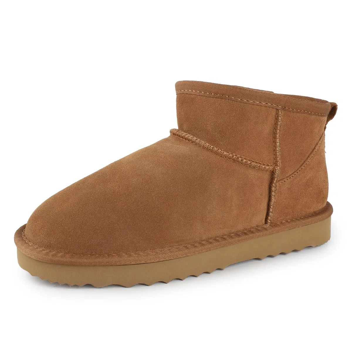 riemot Stivali Donna Classico Stivali Donna Invernali Mini Stivaletti In Vera Pelle Scamosciata Tronchetti Con Fodera In Pelliccia Boots Leggeri Antiscivolo Caldi Scarpe Invernali, 36-42 EU