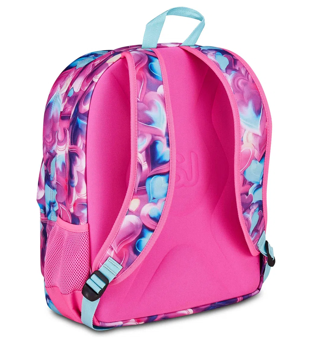 SJ GANG STYLE JAM GANG Zaino Scuola Doppio Scomparto, Sj Ever Pink Beat, Rosa, 31 L, Con Tasca Porta Borraccia e Charm Staccabile, Elementari, Bambina