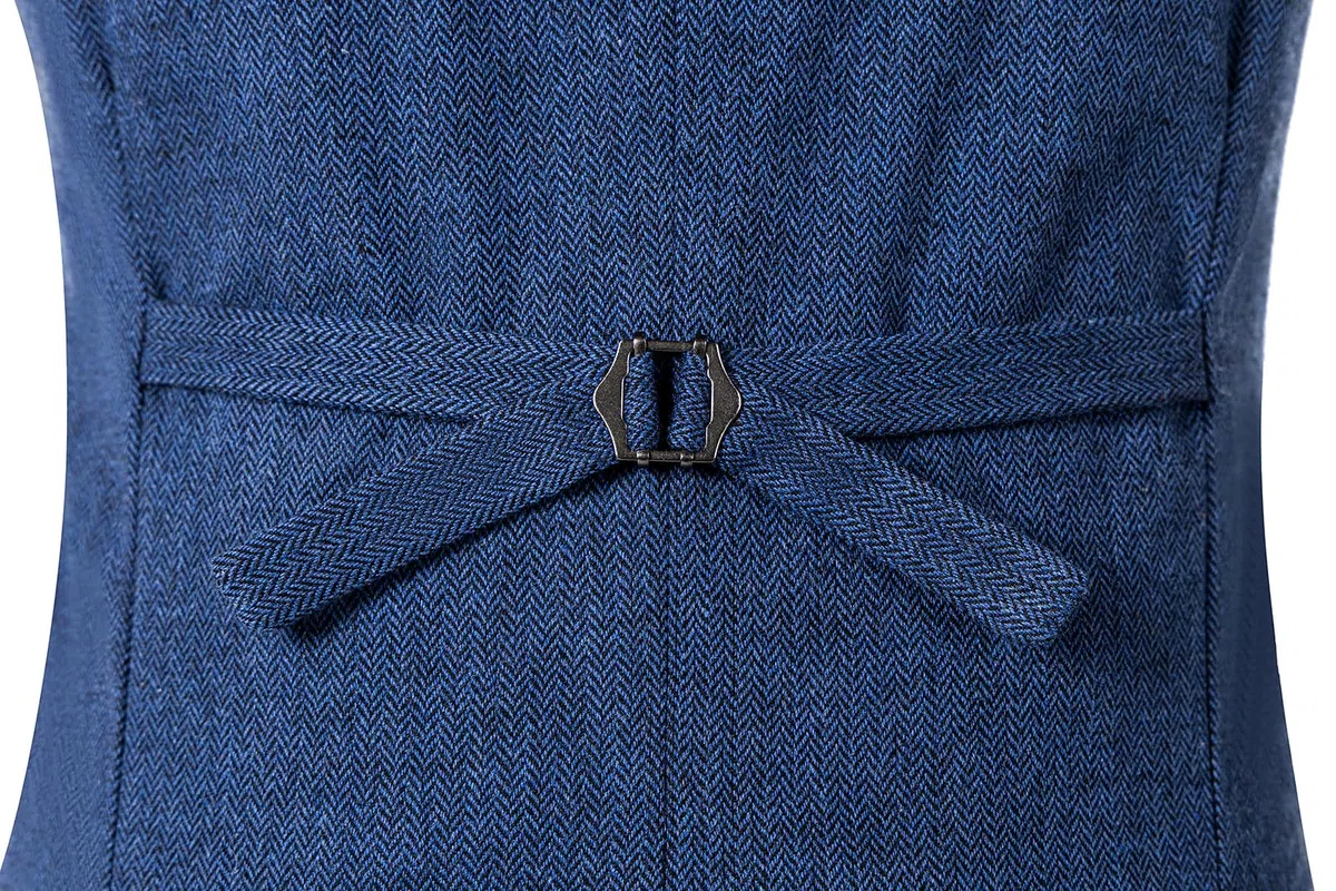 Solovedress Gilet da uomo, vintage, classico, in lana, formale, vestibilità regolare, per matrimoni