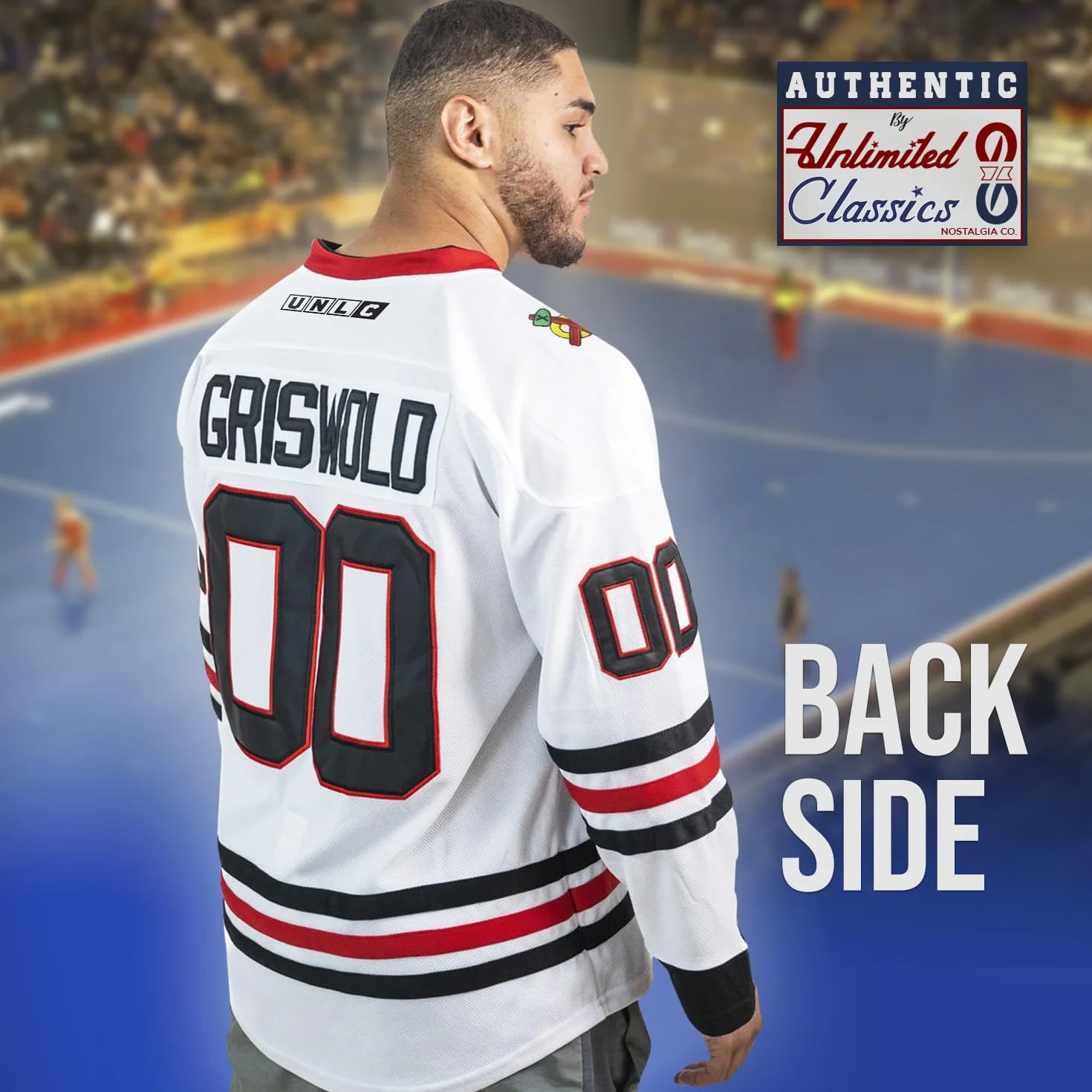 Griswold #00 Movie Hockey Jersey - Cucito Lettere e Numeri Autentici Fabs Apparel S-5XL