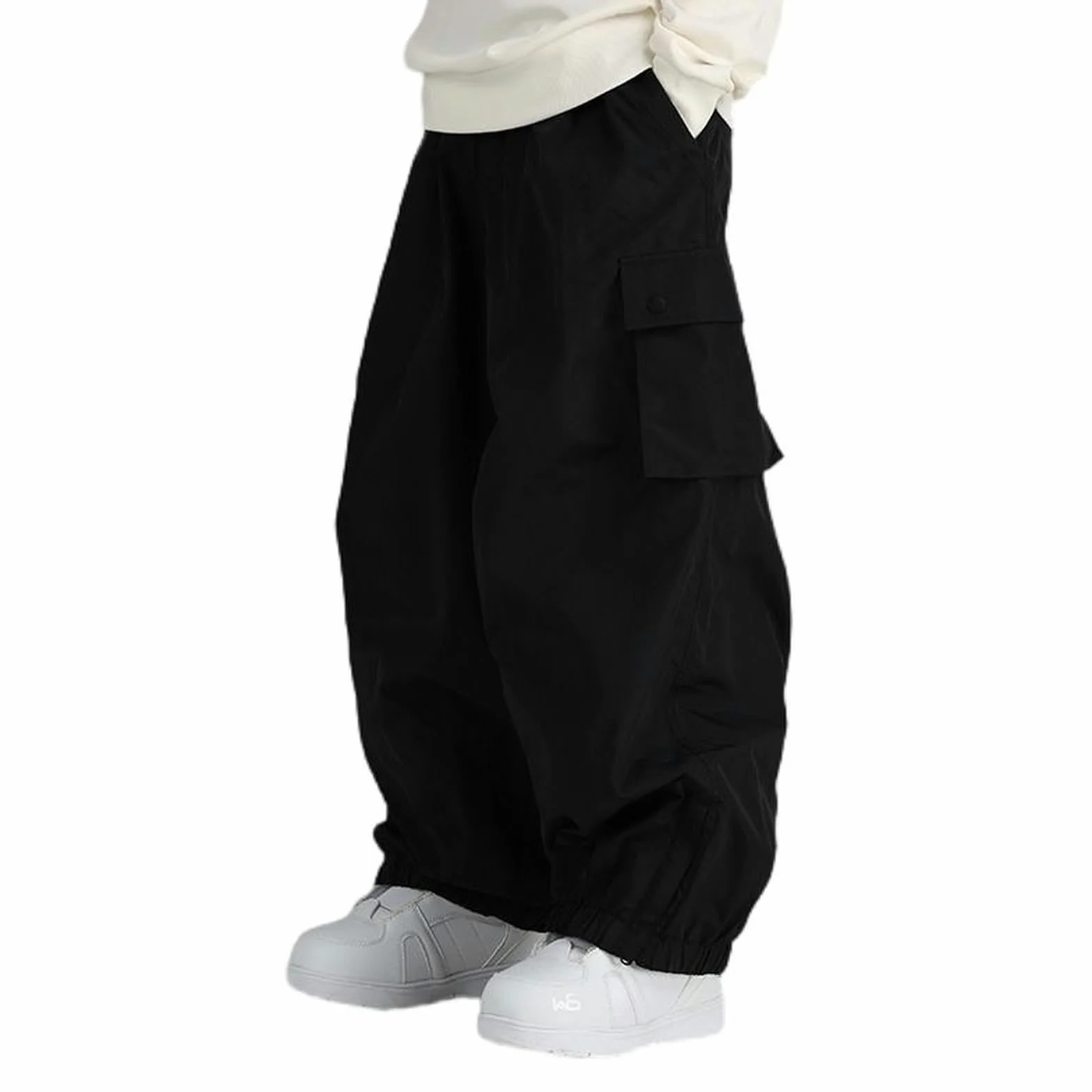 Pantaloni da snowboard Larghi Impermeabili e Antivento per Uomo e Donna, Pantaloni Casual Multitasche per Sport all'Aria Aperta