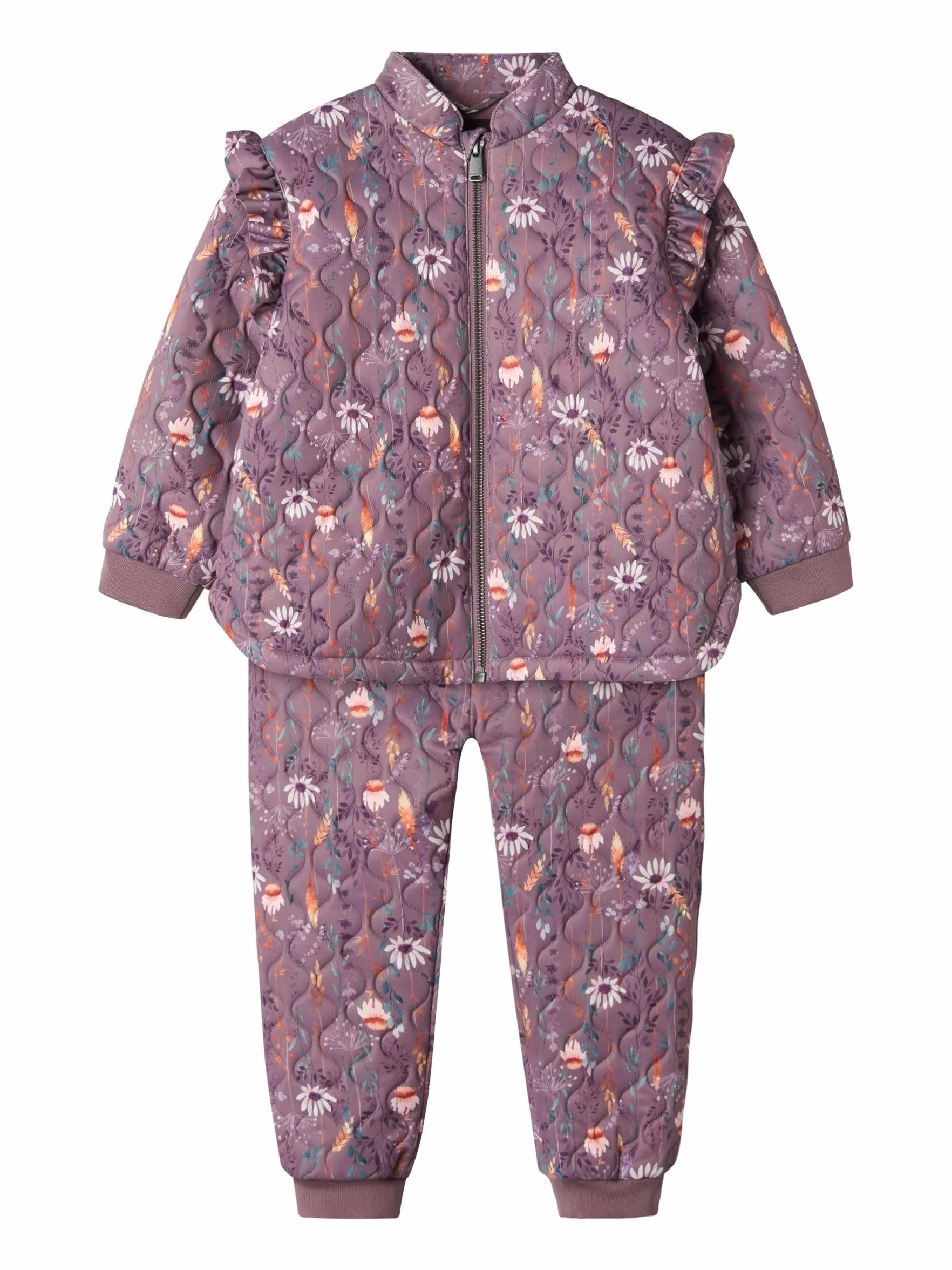 NAME IT Nmfmoon Quilt Set Aop 1fo Tuta da sci Bambine e ragazze