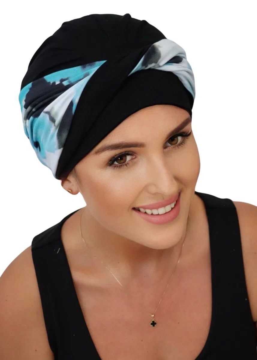 Deresina Aura - Turbante per pazienti oncologiche, copricapo in bambù, traspirante, morbido