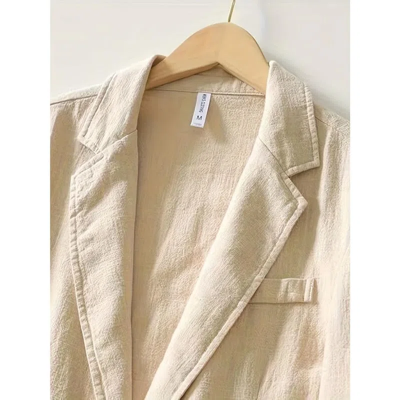 Giacca da uomo in lino Blazer Giacca per il tempo libero Giacca a due bottoni leggeri Cappotti sportivi Slim Fit Blazer per il tempo libero Giacca da uomo Giacca sportiva per il tempo libero