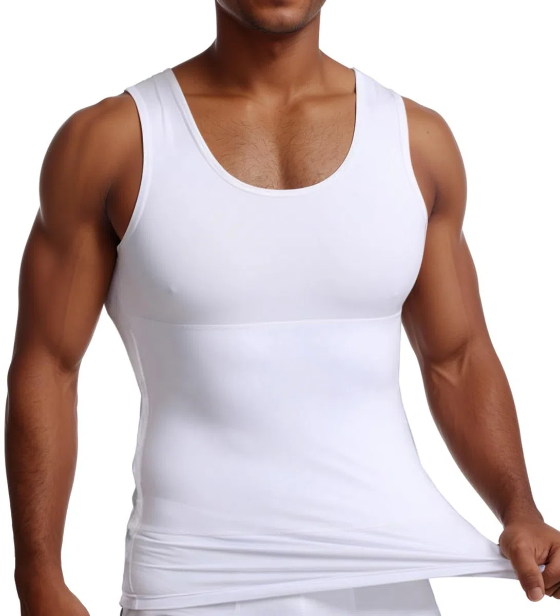 Canotta Compressione Uomo Shapewear Contenitiva Snellente Maglia Intimo Fitness Dimagrante Elasticizzata Fascia Pancia Canottiera