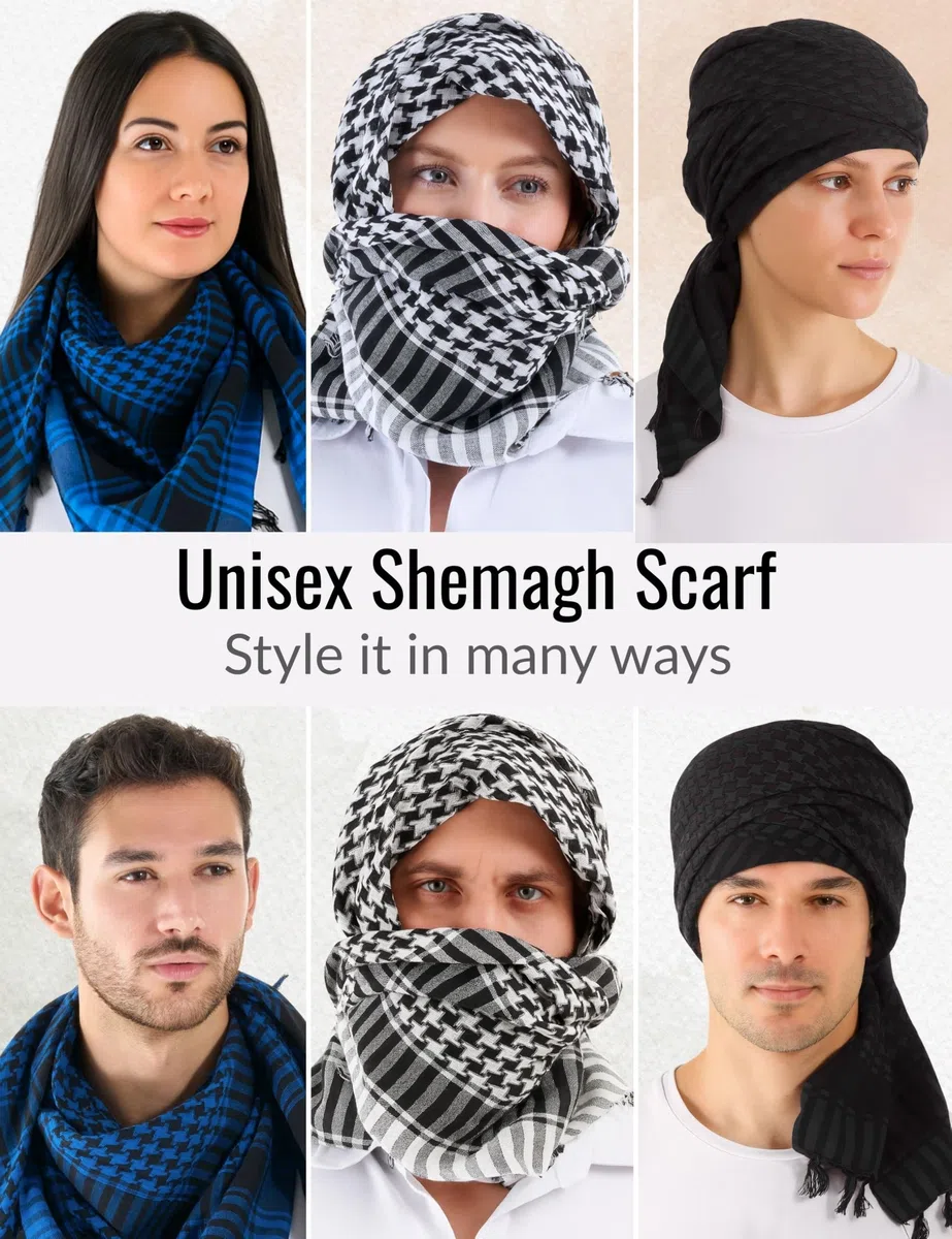LOVARZI Kefiah Shemagh per uomo donna tutte le età - Versatile e alla moda Sciarpe per l’estate e l’inverno