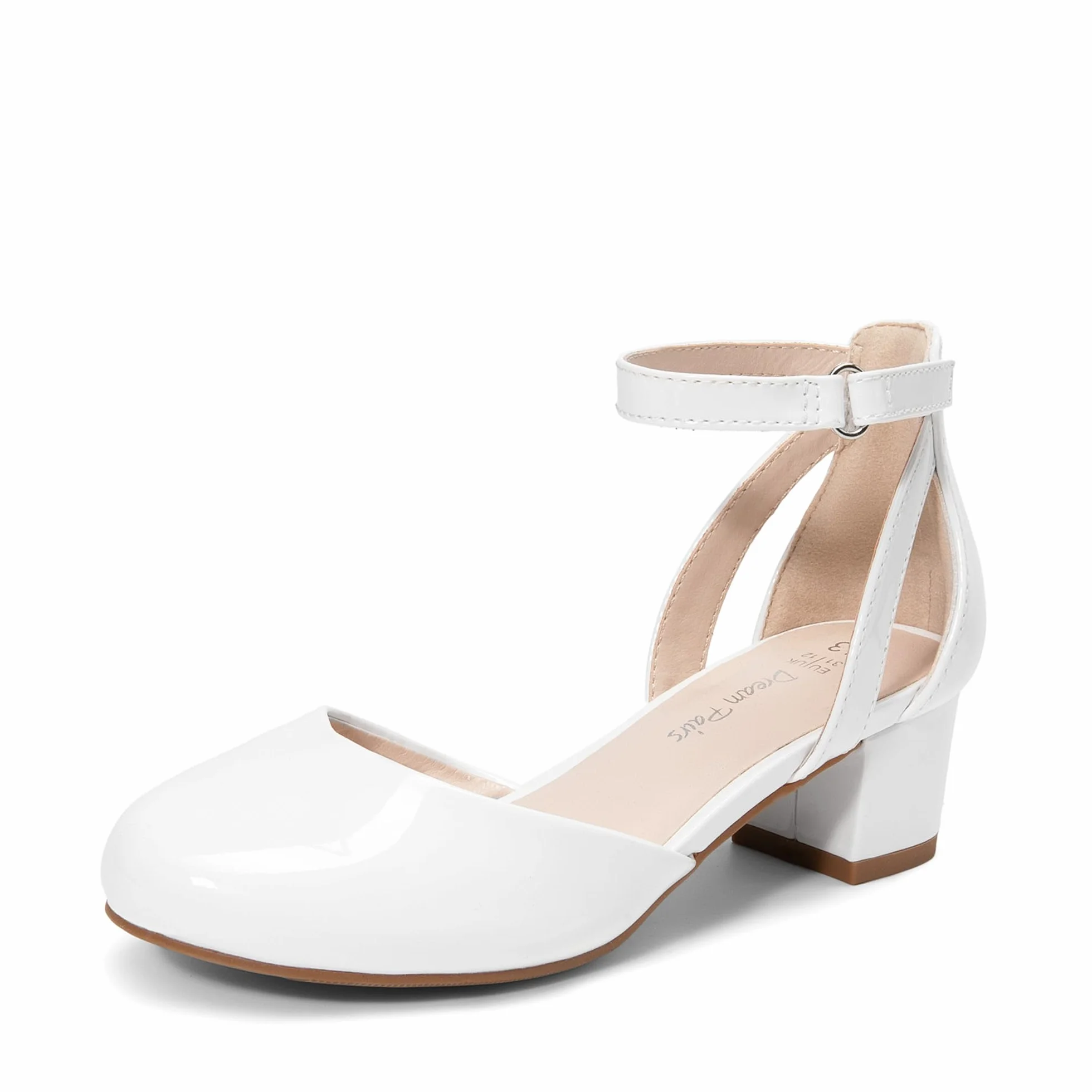 DREAM PAIRS Scarpe Eleganti da Ragazza con Punta Chiusa e Tacco Alto Principessa Scarpe per Bambine con Tacco a Blocco Mary Jane