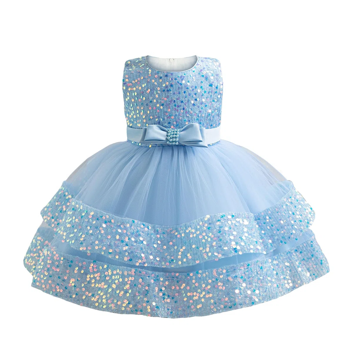 Miipat Vestito da Bambina Paillettes Tulle Senza Maniche Abito da Principessa per Bambina Ragazze in età Prescolare Vestiti da Festa Formali per Compleanni Matrimoni e Concorsi di Bellezza