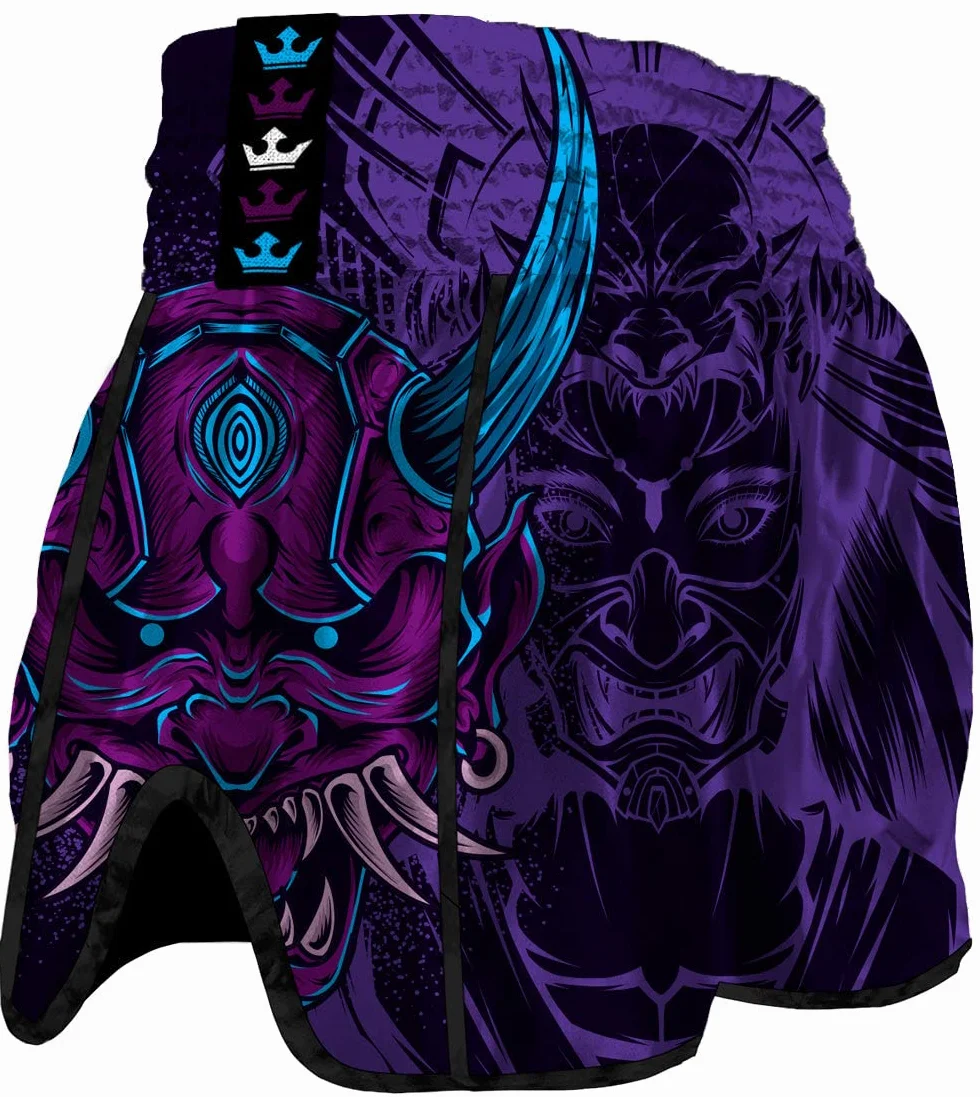 Buddha Fight Wear - Pantaloni Muay Thai e Kick Boxing Modello Geisha Europea - Tessuto Raso Premium - Nuovo Motivo Europeo - Grande Adattamento alla morfologia di Ogni combattente - Vari Disegni