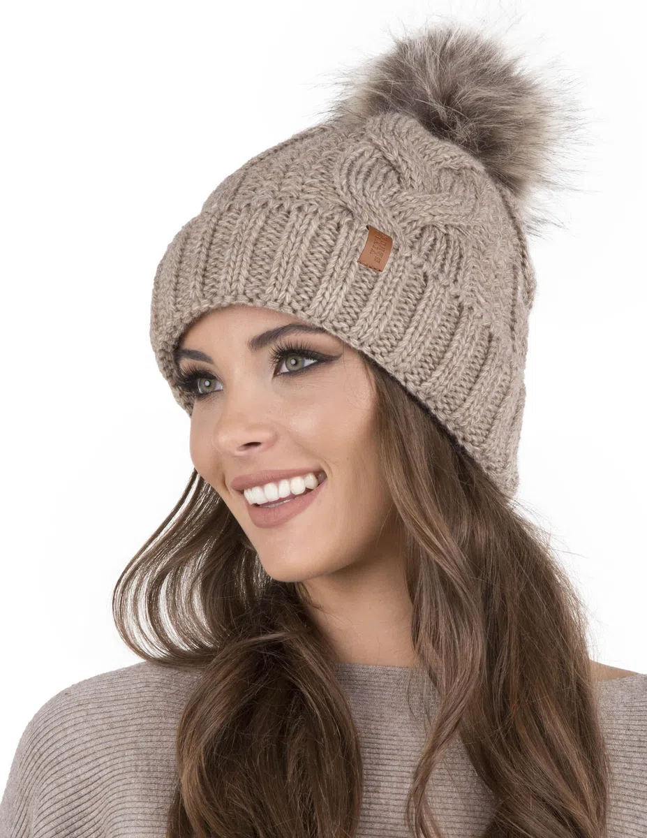 Vivisence Berretto con Pompon Donna Caldo Ideale per Giorni Freddi 7014