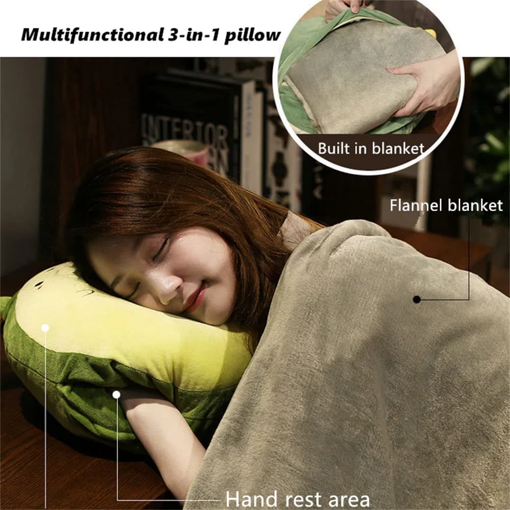 Cuscino da abbracciare,3 in 1 Trapunta Multifunzionale Coperta per Cuscino,cuscino portatile leggero da viaggio,per viaggi e campeggio all'aperto (L, Dinosauro)