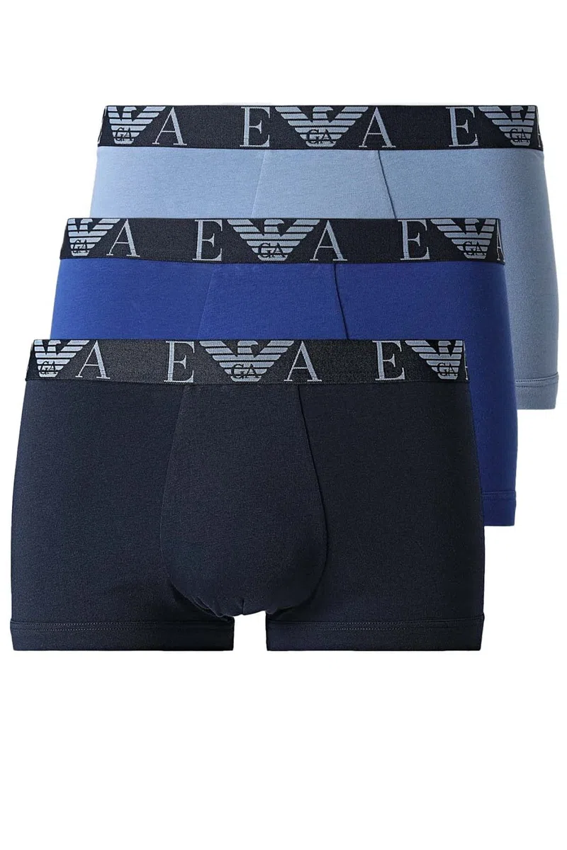 Emporio Armani Bold Monogram 3-Pack Boxer Boxer a Pantaloncino Uomo (Pacco da 3)