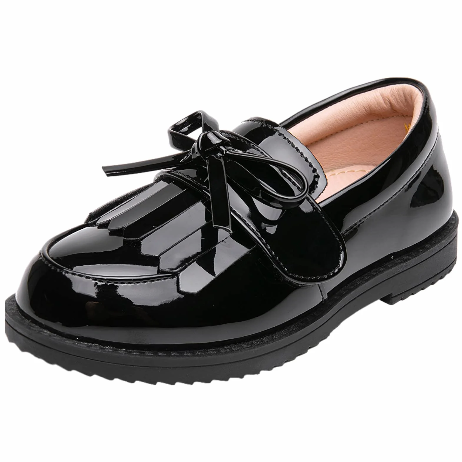 Ragazze Scivolare su Oxford Scarpe Bambino Matrimonio Chiesa Microfibra Scuola Uniforme Mocassini