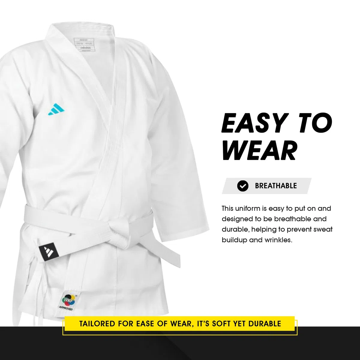Adidas Adidas Adistart Karate Uniform 7oz Martial Arts Student Gi Adidas Adistart Karate Uniform 7oz Arti Marziali Student Gi Unisex - Adulto
