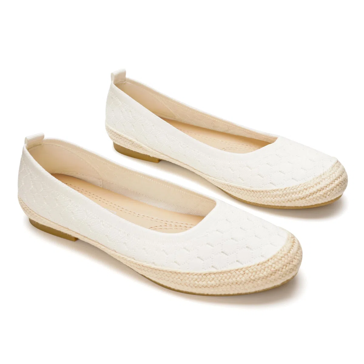 GLAMORA Scarpe piatte da donna, tessuto testurizzato, suola antiscivolo, peso leggero