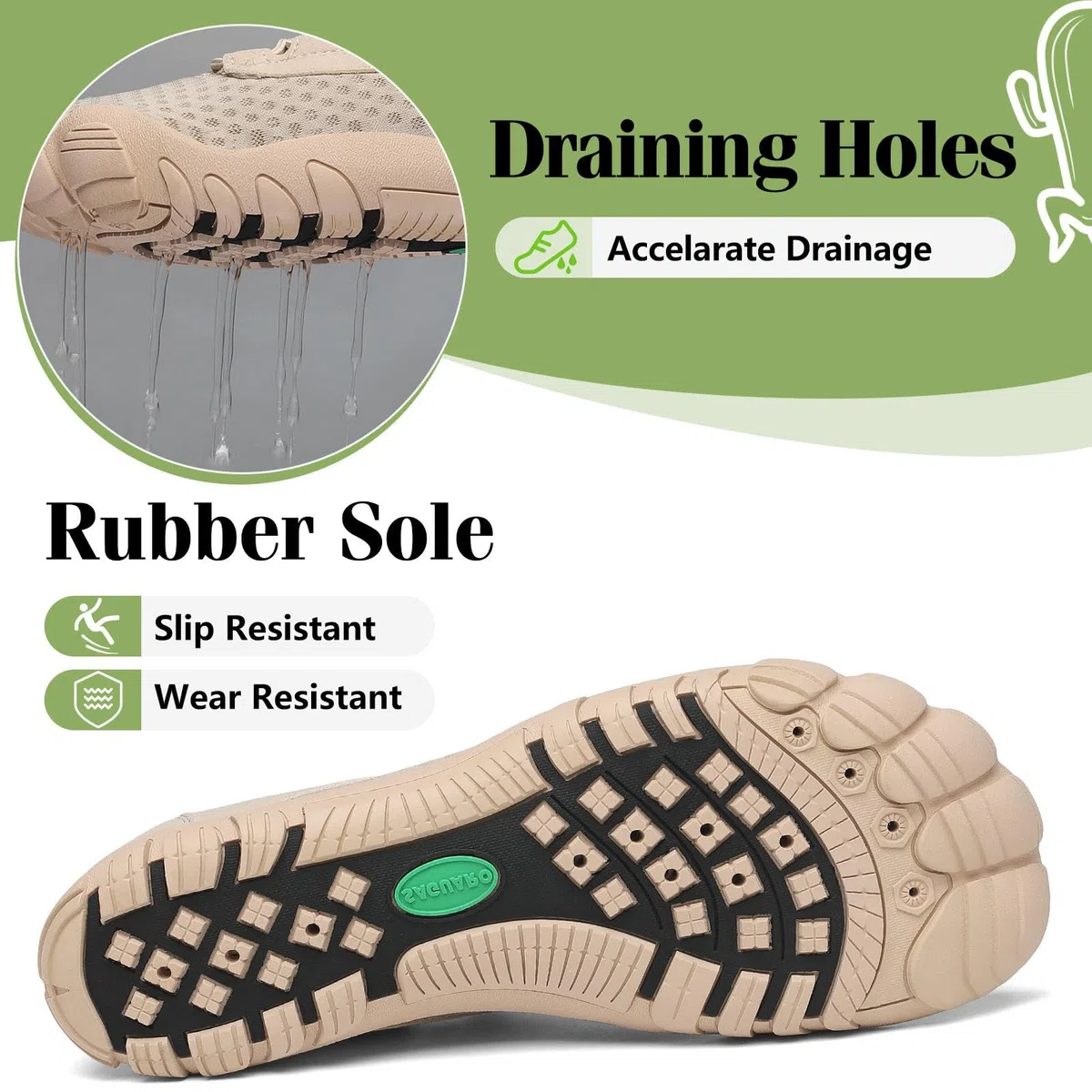 SAGUARO Uomo Scarpe Acquatiche Donna Pantofole da Spiaggia d'Acqua Bagno Scarpa Asciugatura Rapida Antiscivolo