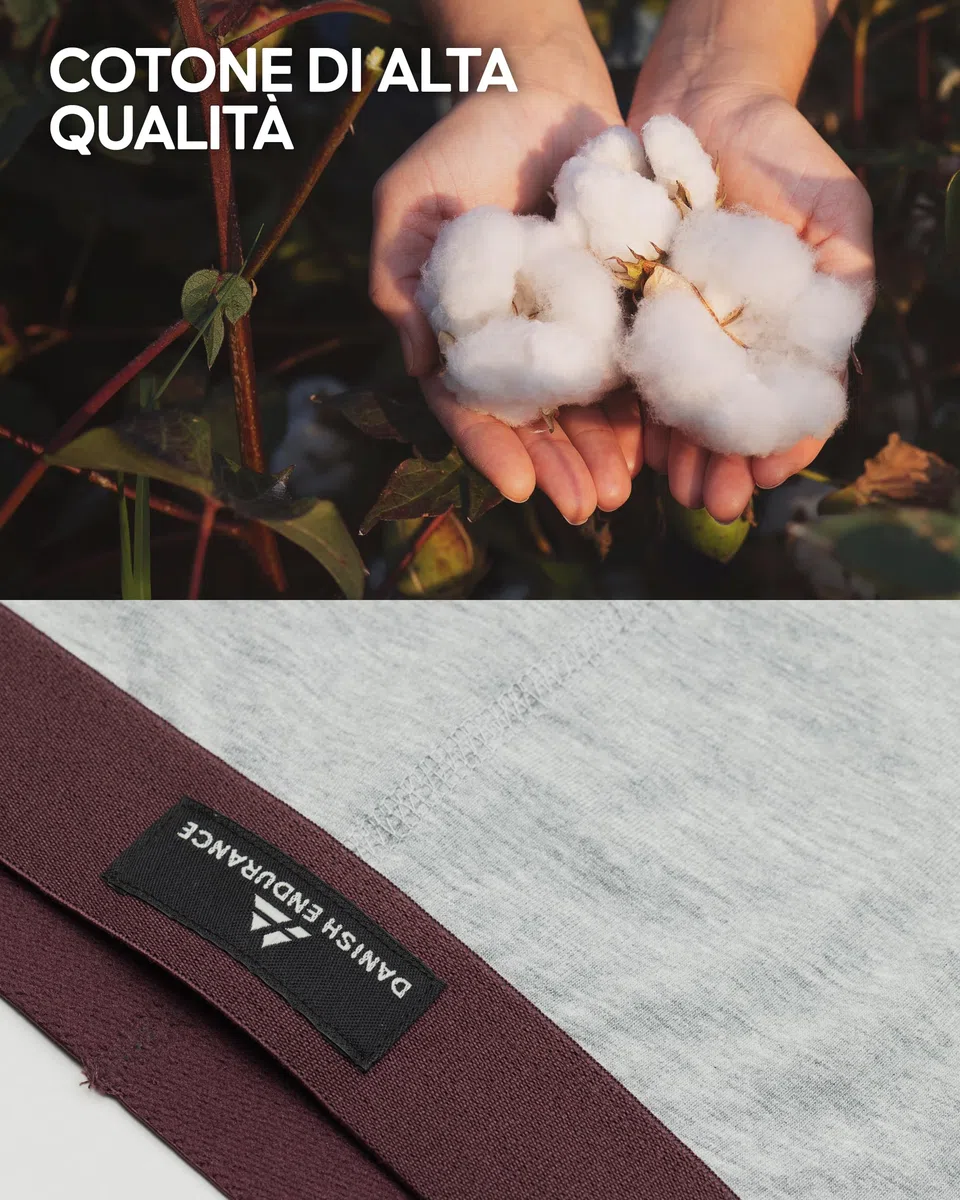Danish Endurance Boxer da Uomo in Cotone Premium, Elastico, Biancheria Intima Comoda, 3 Confezioni