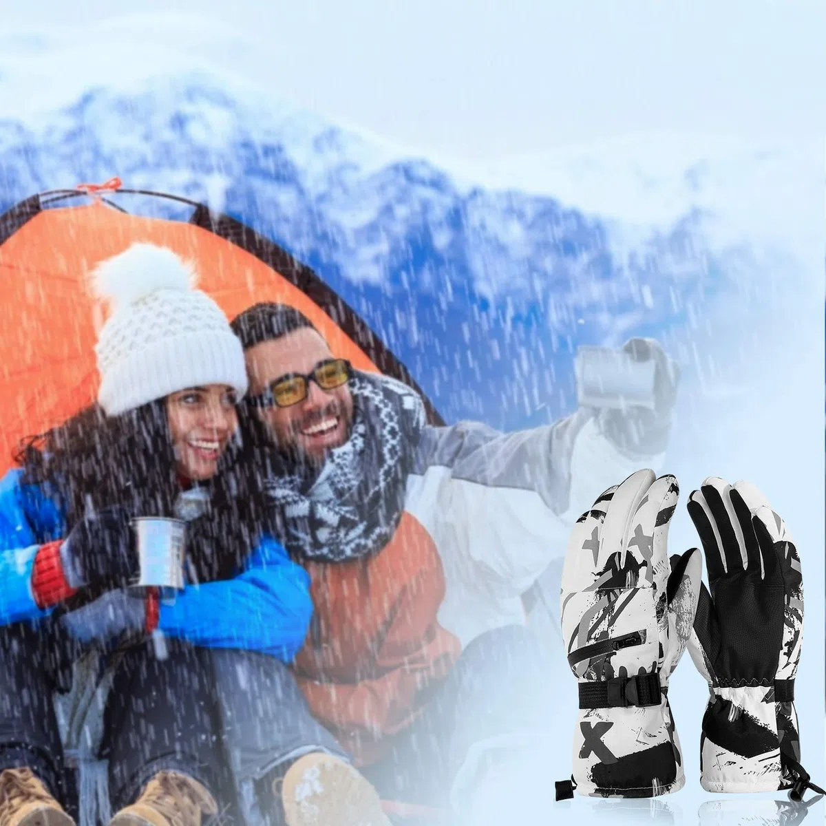 TRILINK Guanti da Sci Termici per Uomo e Donna【Compatibili con Touch Screen】 Guanti Invernali per Snowboard, Ciclismo, Alpinismo, Ciclismo, Trekking e Sport Invernali all’Aperto