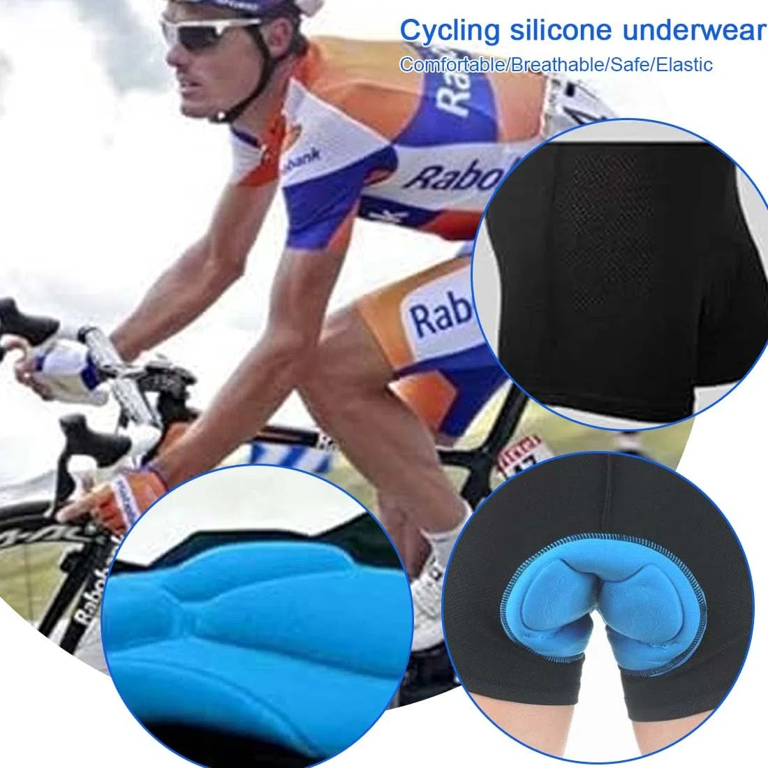 Pantaloncini MTB Uomo,Pantaloncini da Ciclismo Bicicletta,Imbottiti in 3D Gel,Intimo,Mutande,Traspiranti,ad Asciugatura Rapida, Antiscivolo,Gepolstert,Kurz Atmungsaktive,Elastische