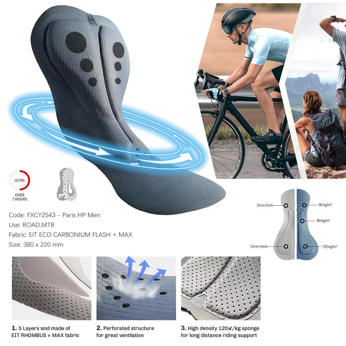 Salopette Ciclismo Uomo Lunga Ciclismo Pantaloni, imbottiti alta densità, termici, antivento, ad asciugatura rapida, pantaloni da bici invernali, leggings da bicicletta