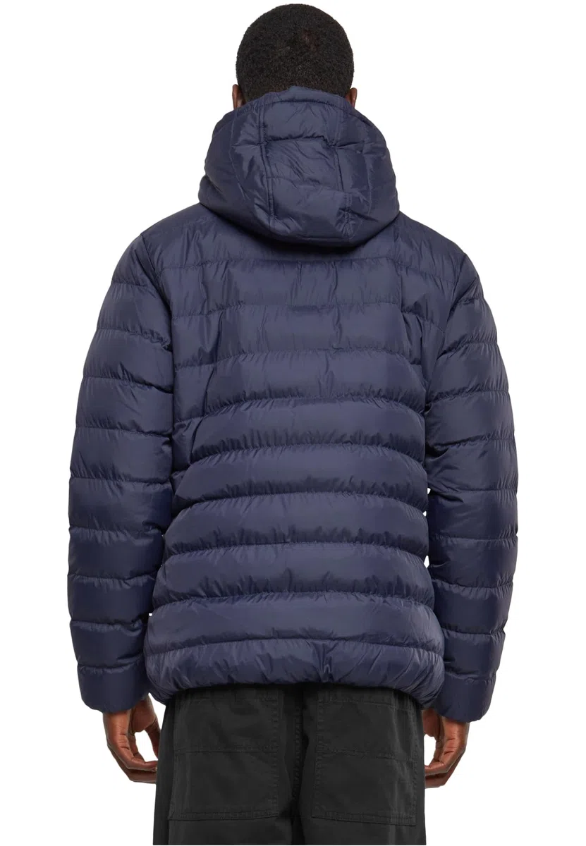 Giacca Invernale da Uomo con Cappuccio Calda e Trapuntata, Materiale Sintetico Antivento, Piumino Adatto alle Mezze Stagioni, Tasche Foderate