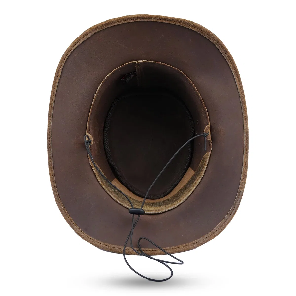 Leatherick Cowboy Australiano Unisex Stile Occidentale Due Toni Nero Marrone Outback Vera Pelle Australiana Bush Cappello