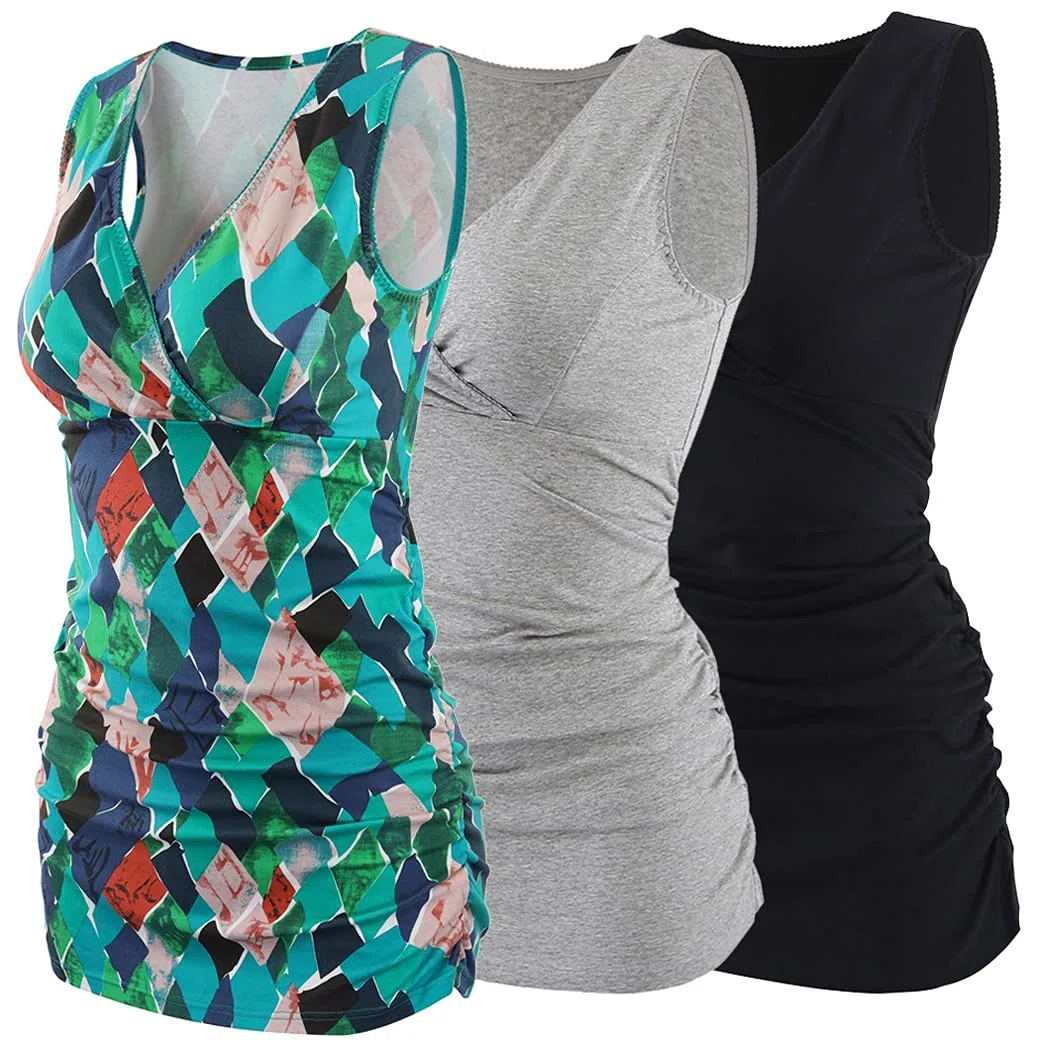 COLOMI maternità Allattamento Canotta Abbigliamento Premaman Top Sleep Reggiseno per L'Allattamento al Seno