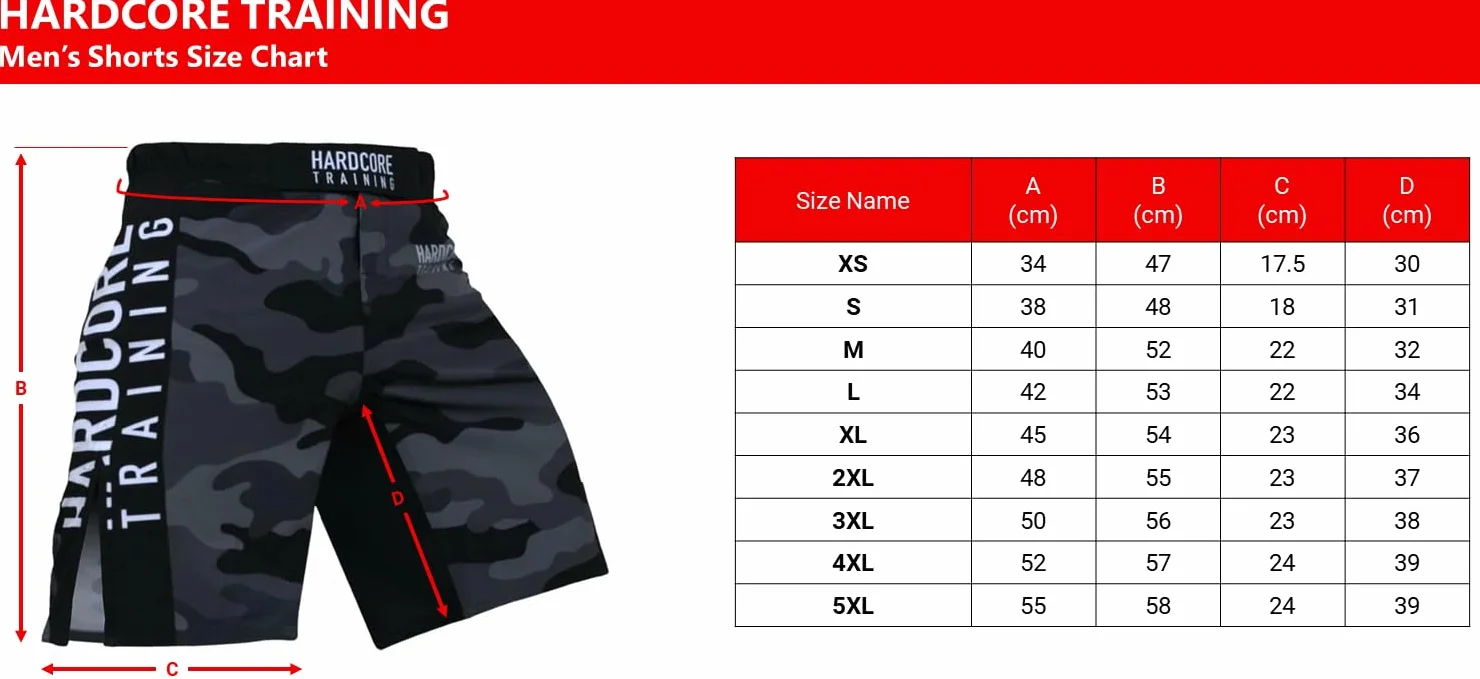 Hardcore Training Recruit Fight Shorts Nero Rosso Verde Viola Uomo Pantaloncini da Combattimento Arti Marziali MMA BJJ Boxe Muay Thai Grappling Fitness No Gi