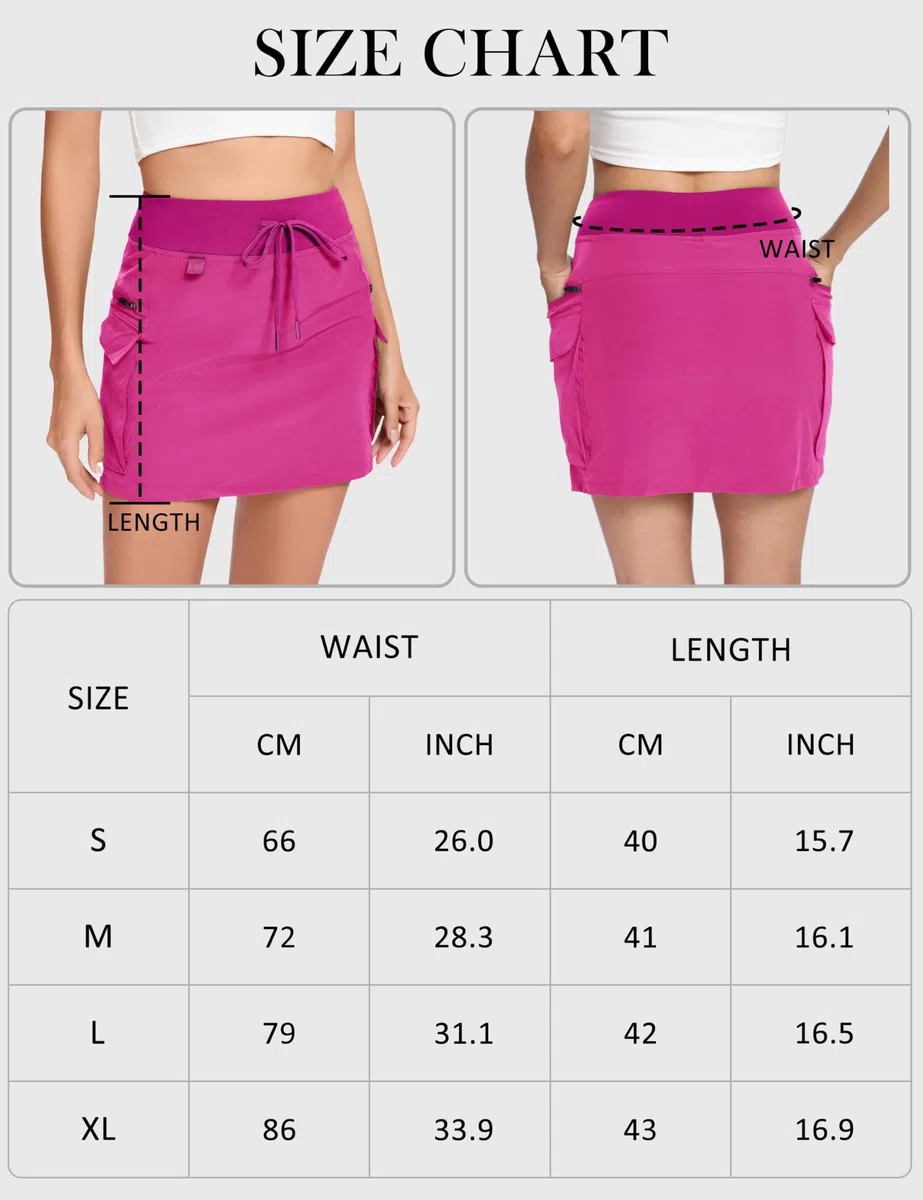 Timuspo High Waist Skorts for Women UK Casual Cargo Skirt Workout Tennis Skorts with Pockets Summer Skirts