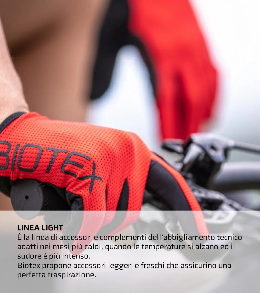 BIOTEX Guanti Epic Estivi per Bici Leggeri e Traspiranti a Dita Lunghe, con Tecnologia Touchscreen, ideale per Ciclismo su Strada o MTB