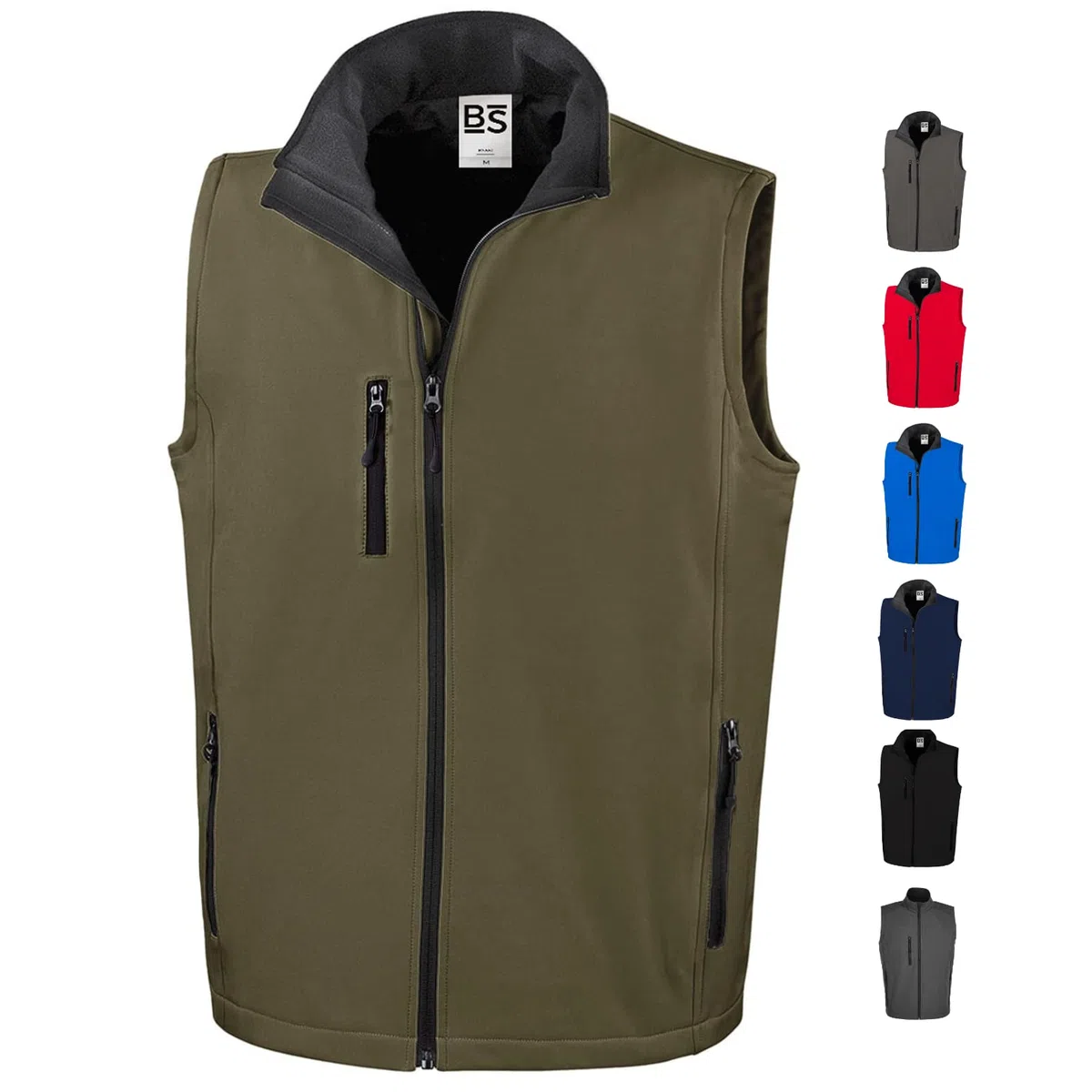 Gilet da Lavoro Uomo Personalizzato con Ricamo Softshell Smanicato Abbigliamento per Cantiere, mtb, Caccia, Pesca, Outdoor, Trekking, Softair