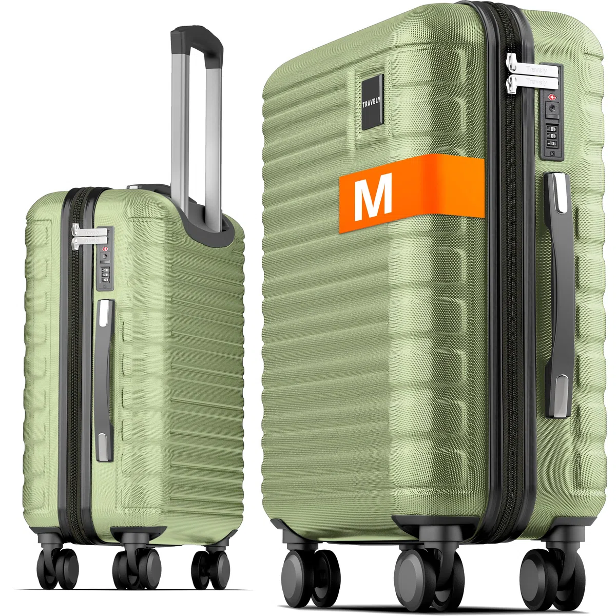 Valigia bagaglio a mano 55x40x20cm - adatta per Ryanair, Lufthansa, Eurowings e co. I Trolley da cabina 36L con rotelle morbide e pratico lucchetto TSA, valigia da cabina