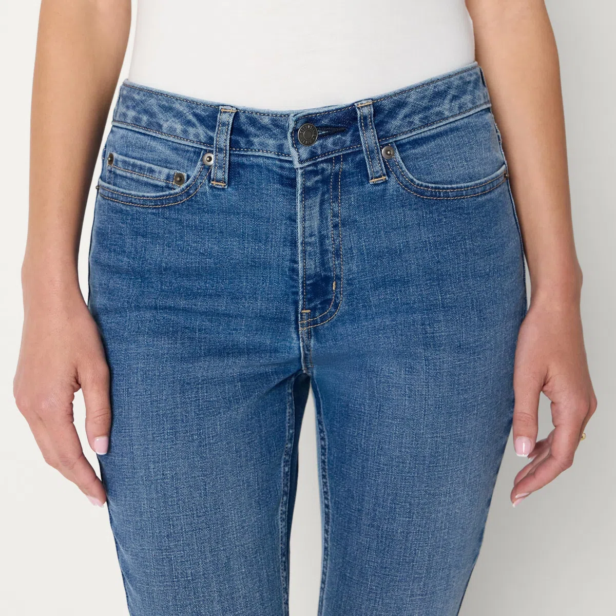Amazon Essentials Donna Jeans Skinny Versatili, a Vita Media, Super Elasticizzati