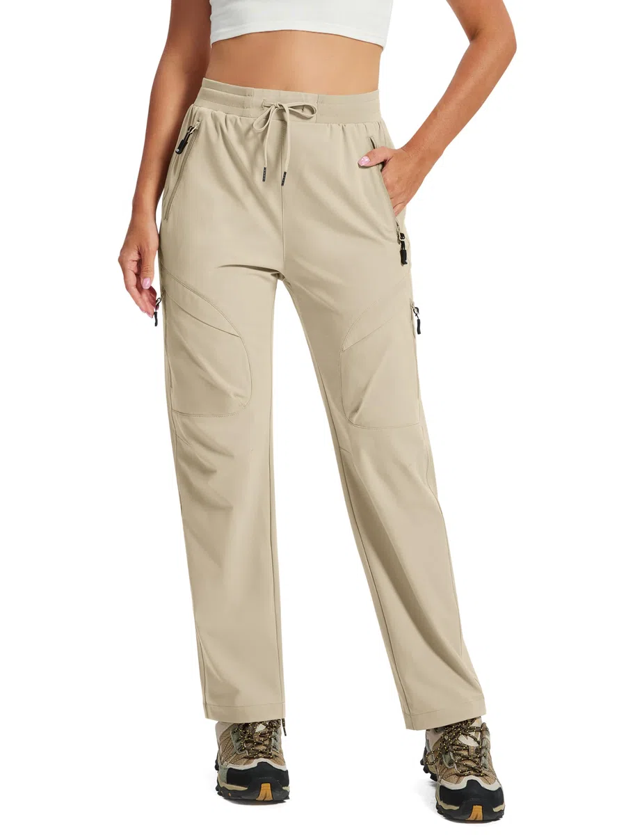 AIRIKE Pantaloni Trekking Donna Pantaloni da Escursionismo Donna Cargo Traspiranti Pantaloni da Montagna UPF 50+ con Cerniera per attività All'aperto