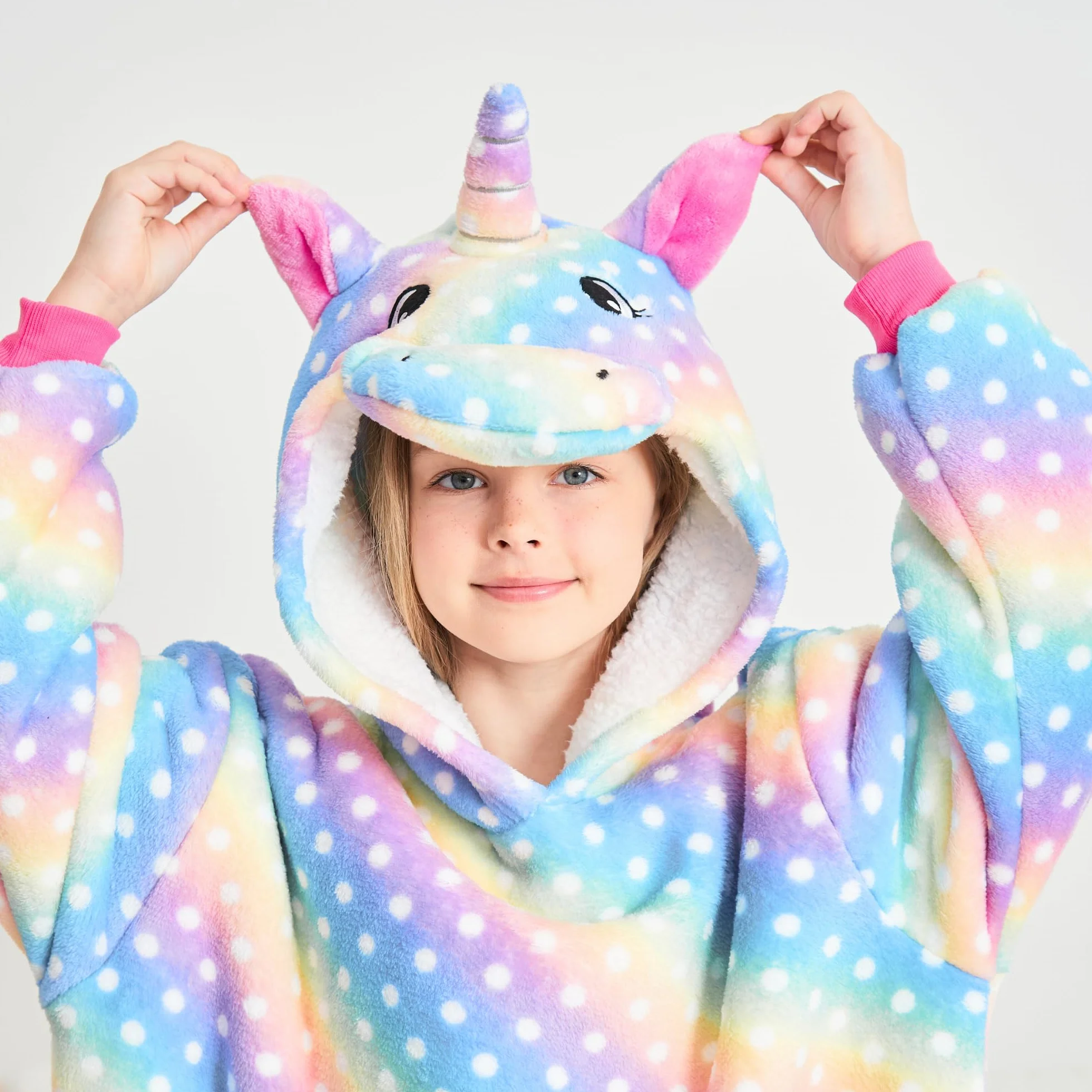 Felpa con Cappuccio Unicorno per Ragazze, Unicorno Felpa con Cappuccio Oversize per Bambini